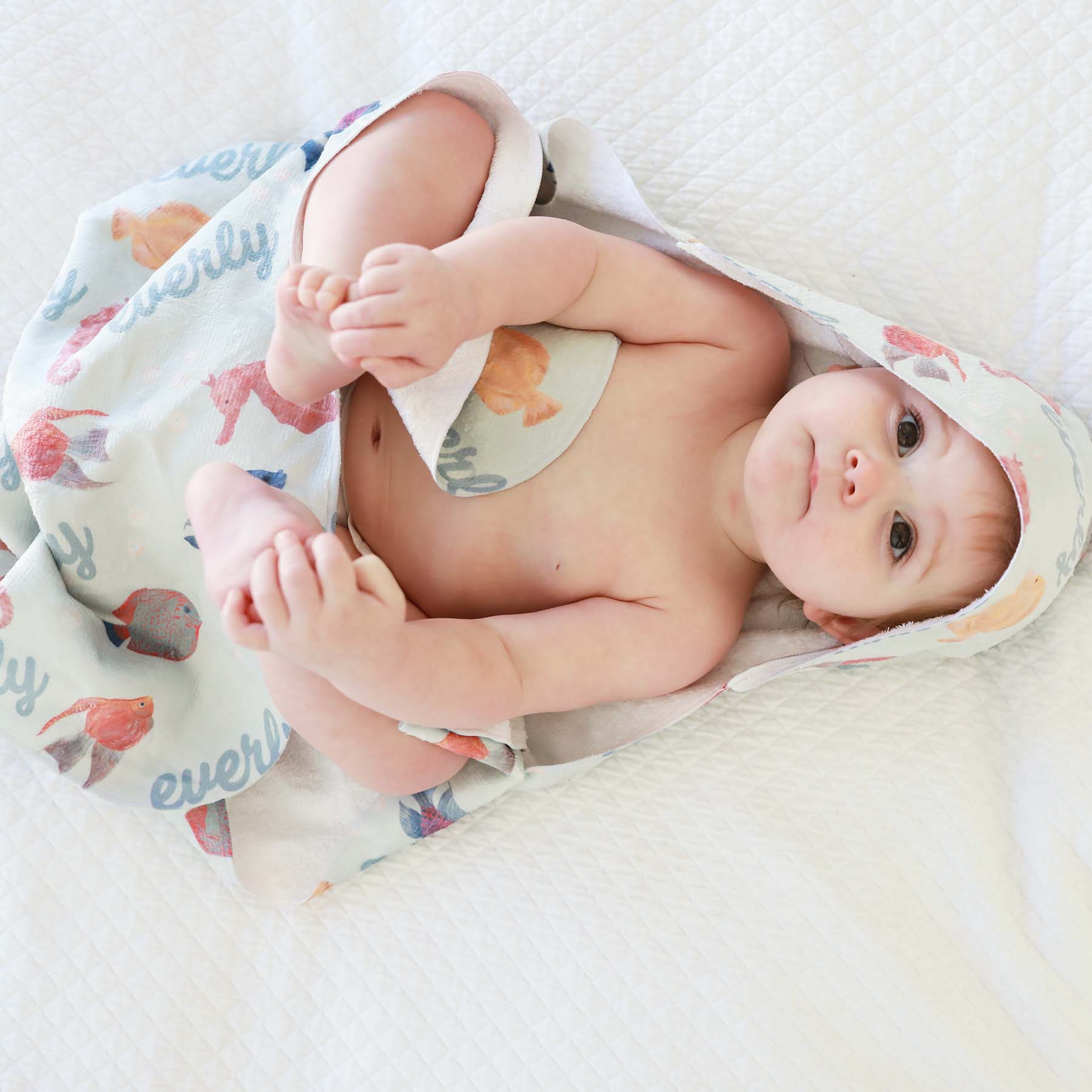 Personalized Hooded Towel | Tropical Fish - Image 5