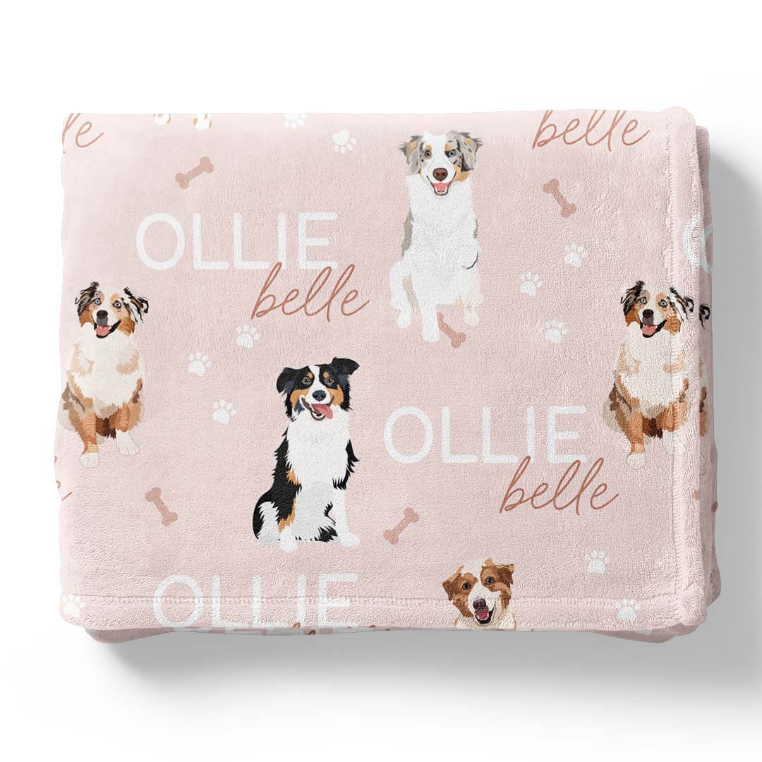 Personalized Kids Blanket | Australian Shepherd - Image 3