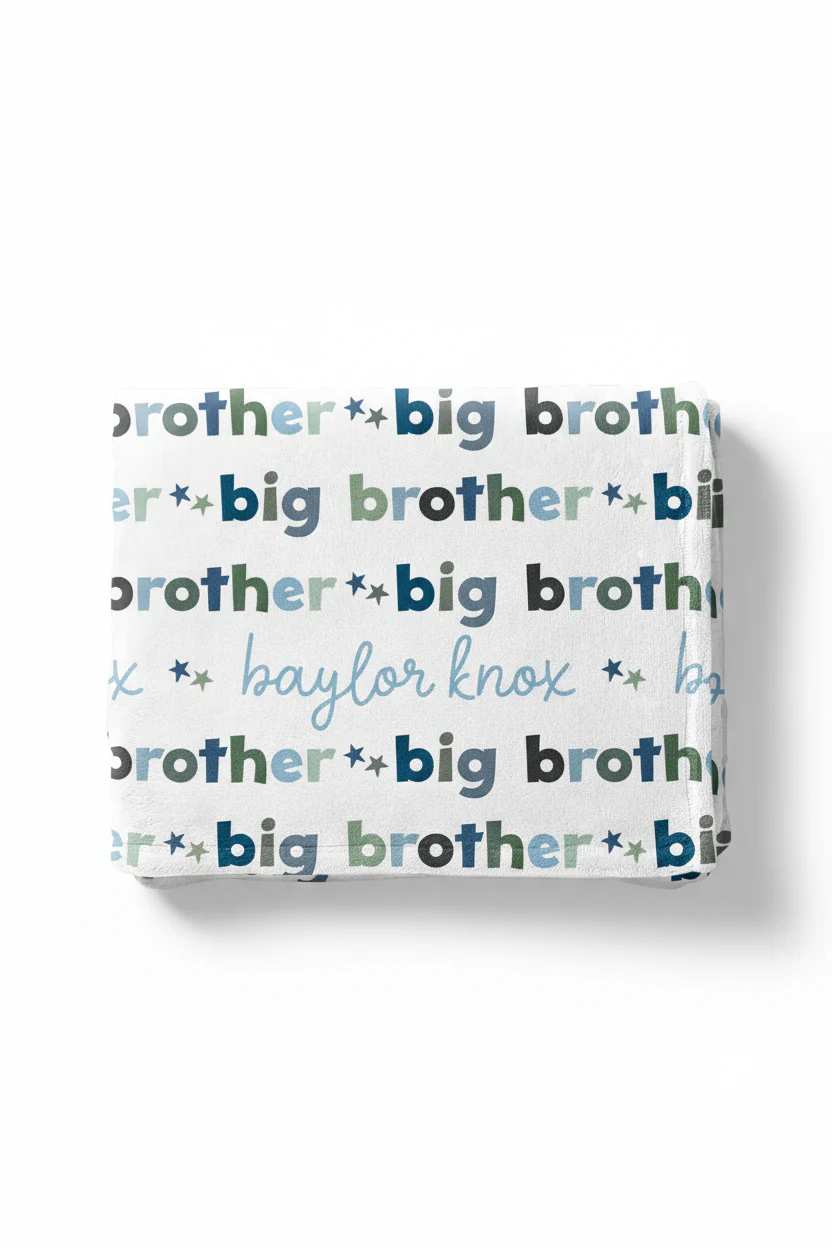 Personalized Kids Blanket | Big Sibling - Image 2