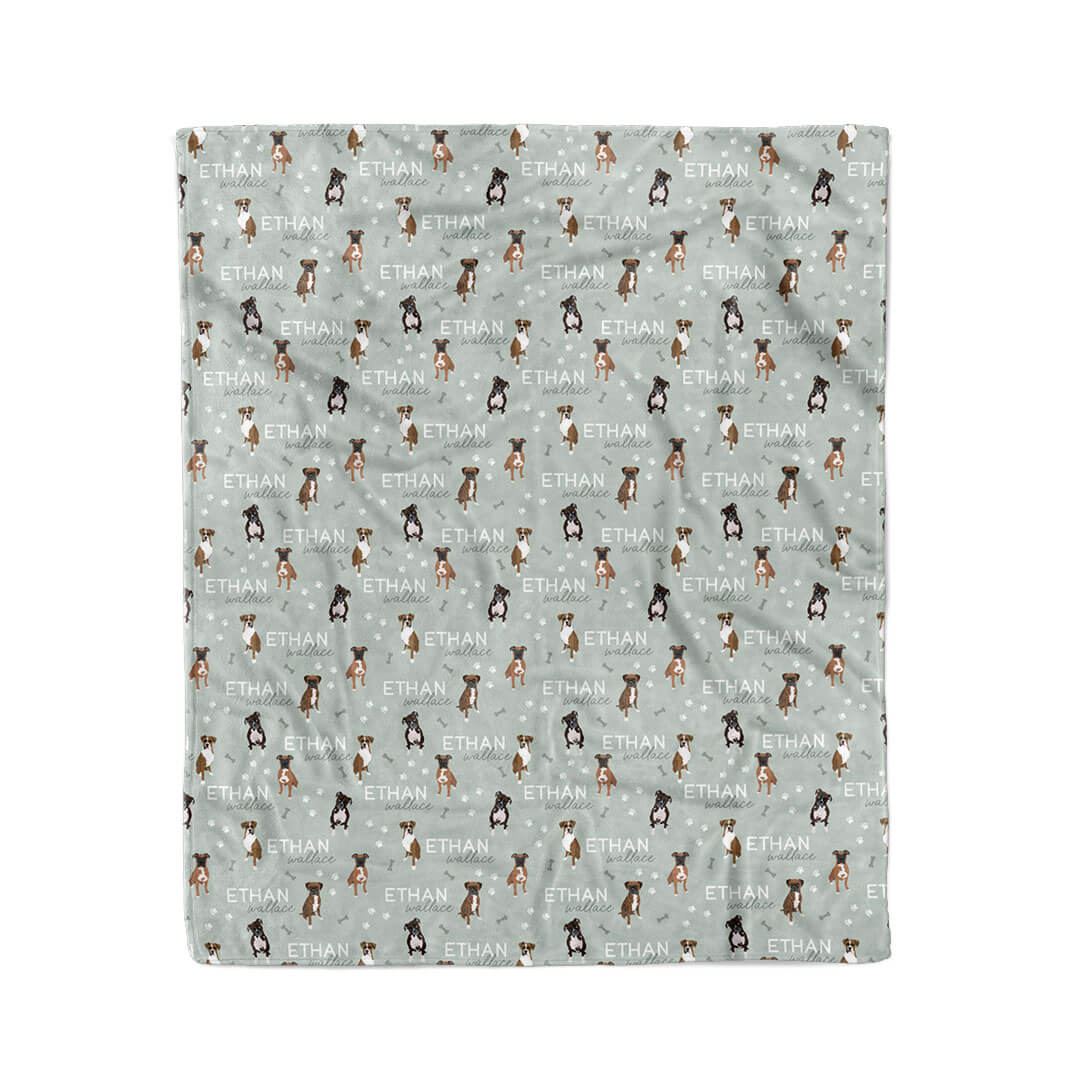 Personalized Kids Blanket | Boxer - Image 2