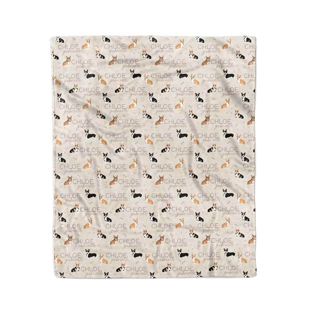 Personalized Kids Blanket | Corgi - Image 2