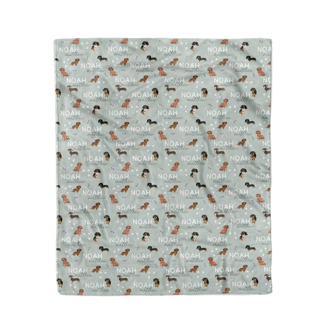 Personalized Kids Blanket | Dachshund - Image 2