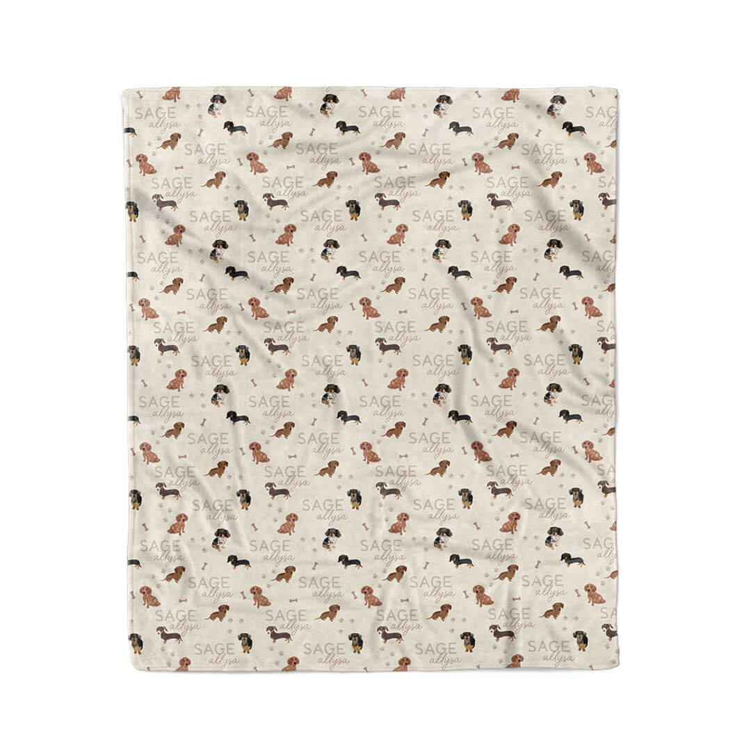Personalized Kids Blanket | Dachshund - Image 4