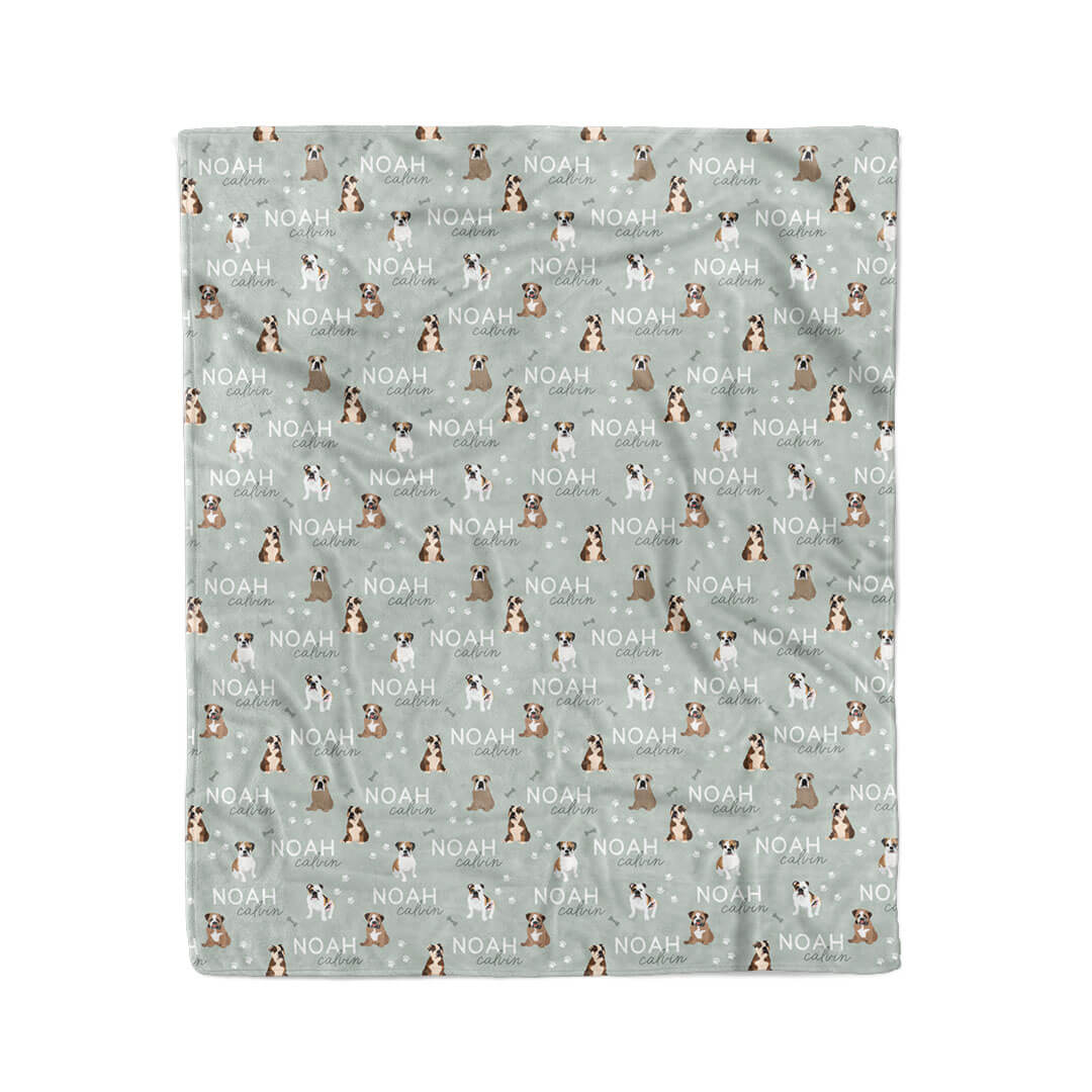 Personalized Kids Blanket | English Bulldog - Image 8