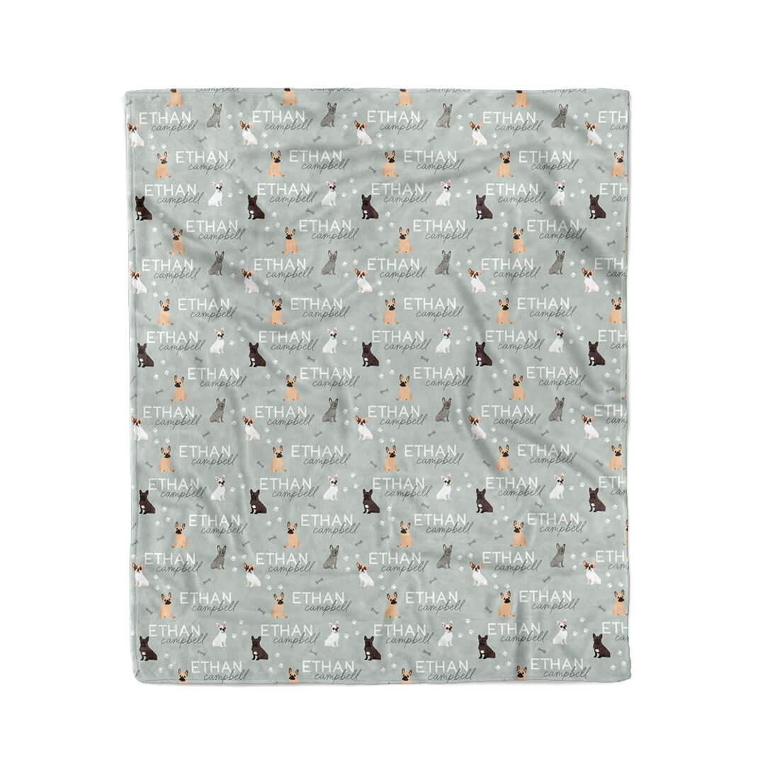 Personalized Kids Blanket | French Bulldog - Image 2