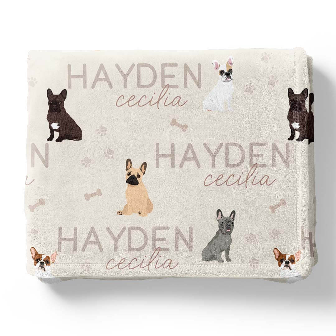 Personalized Kids Blanket | French Bulldog - Image 3