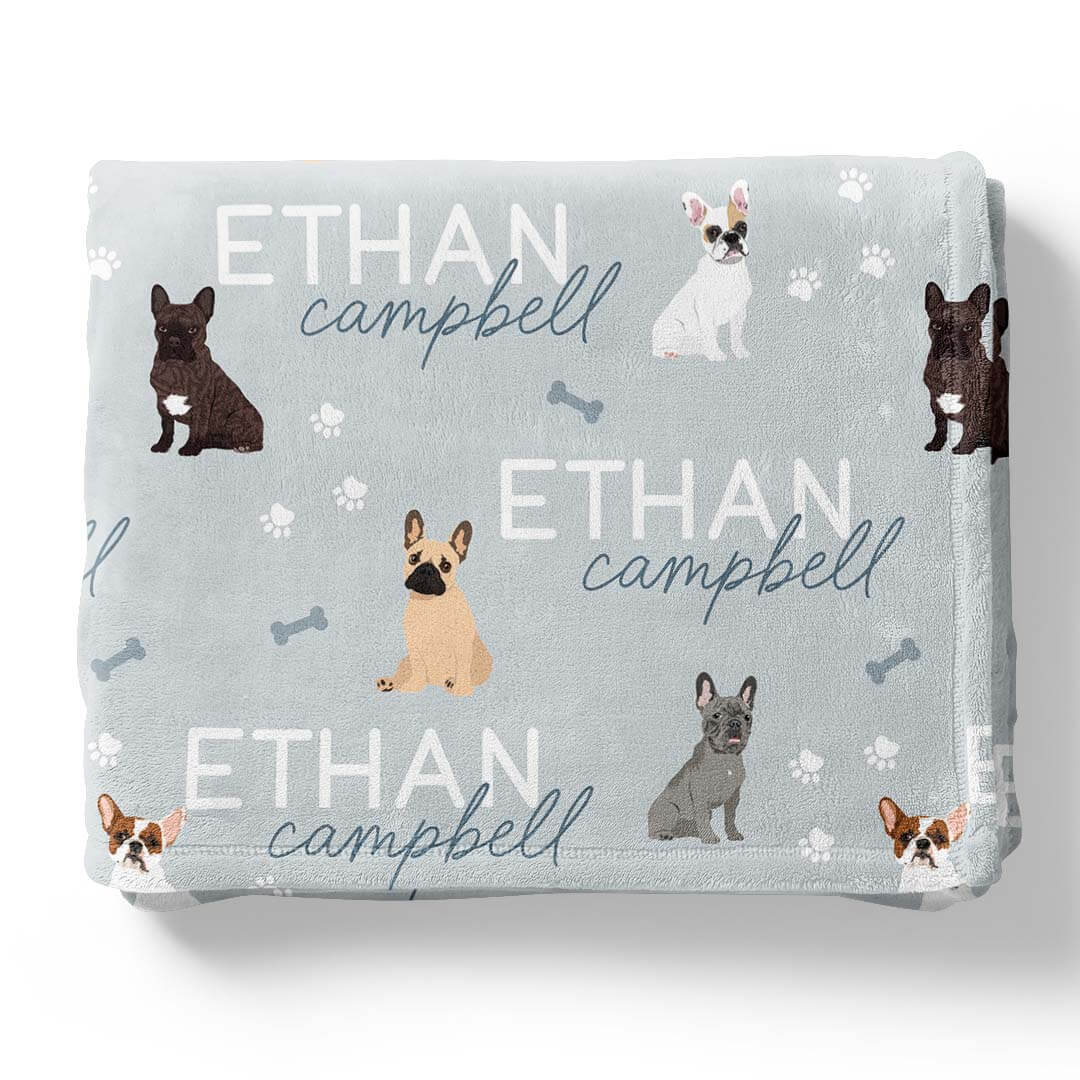 Personalized Kids Blanket | French Bulldog - Image 7
