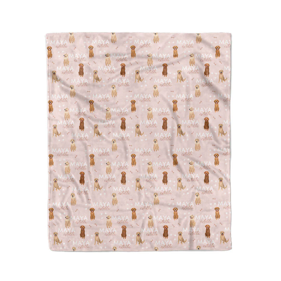 Personalized Kids Blanket | Golden Retriever - Image 6