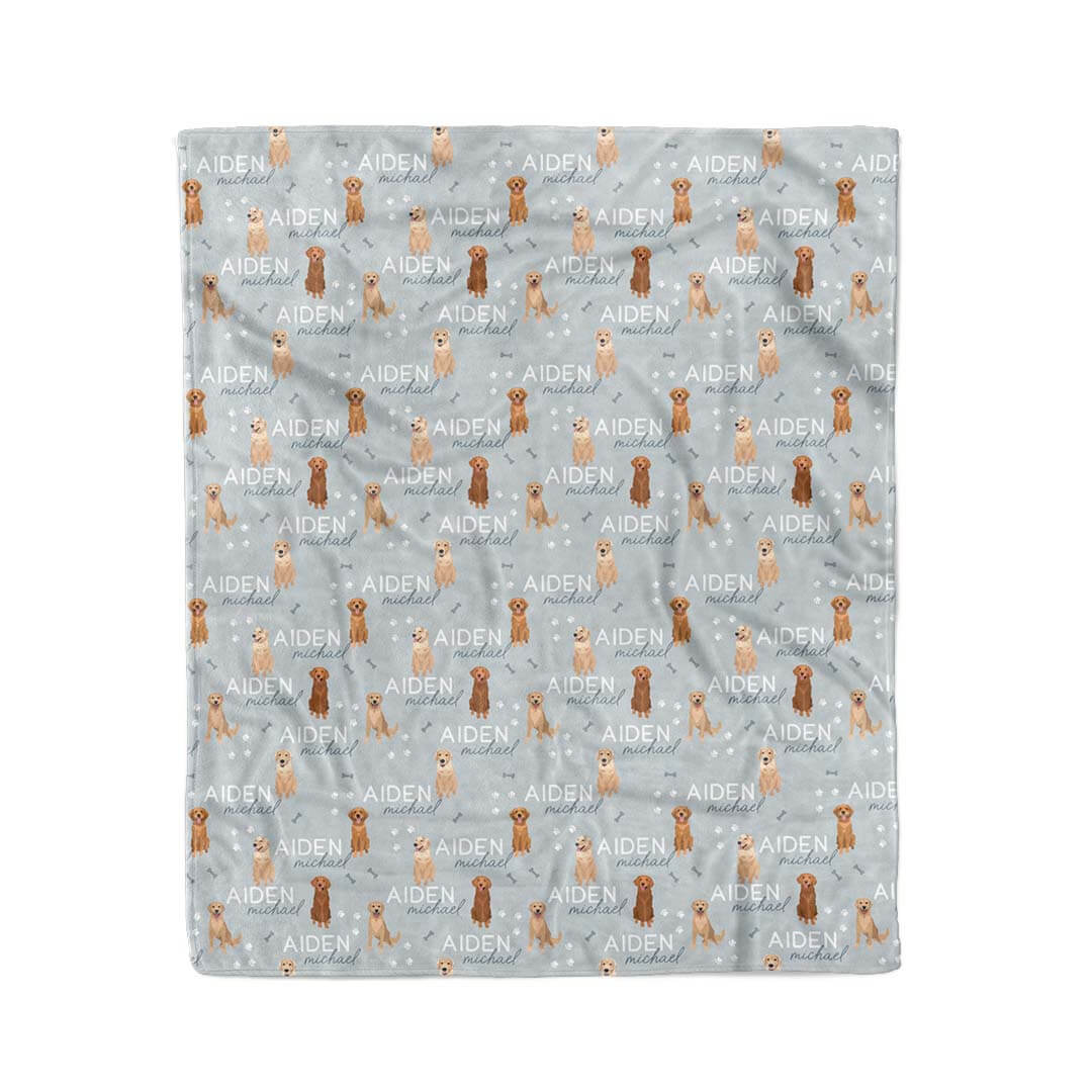 Personalized Kids Blanket | Golden Retriever - Image 8