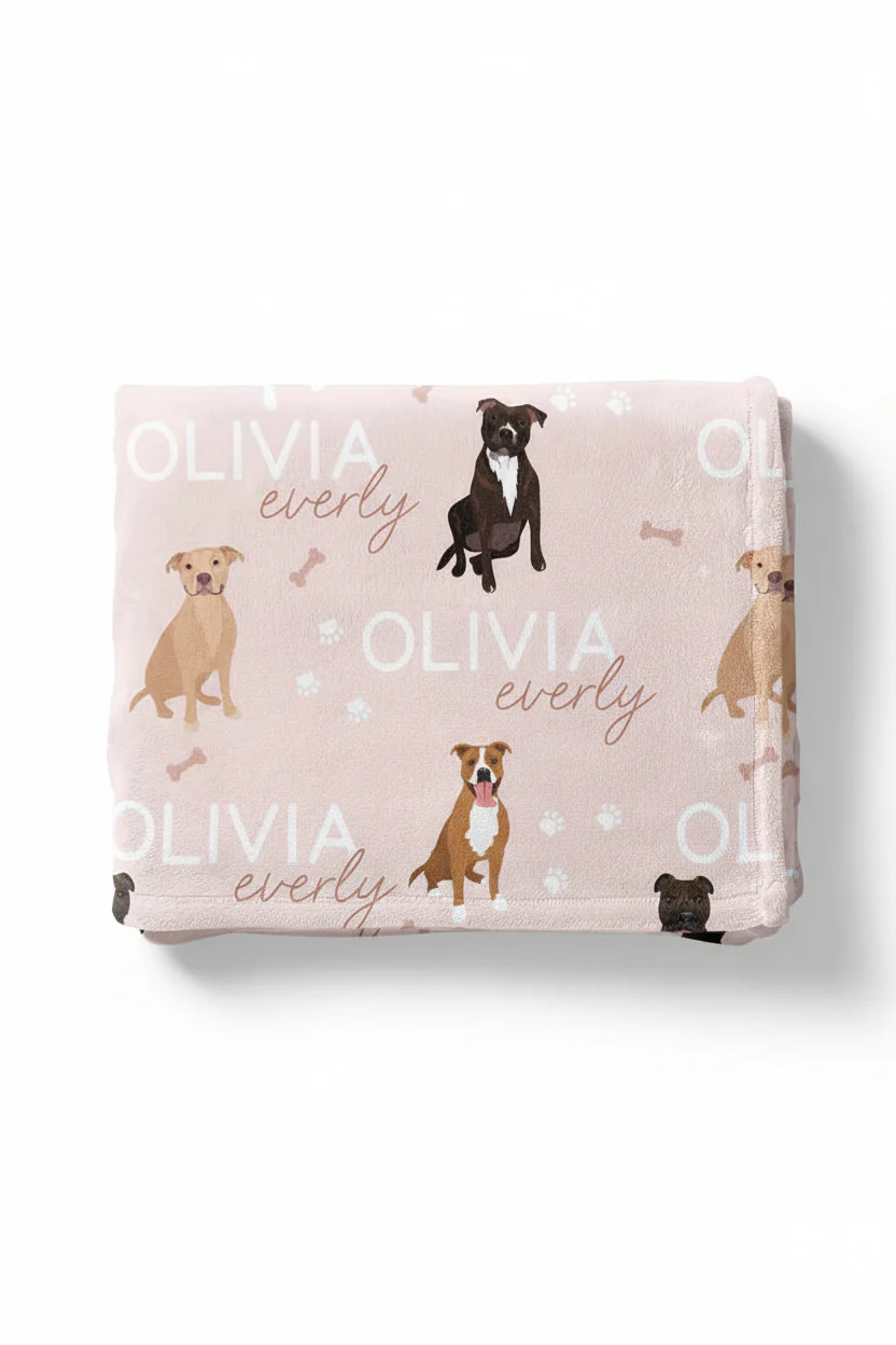Personalized Kids Blanket | Pit Bull