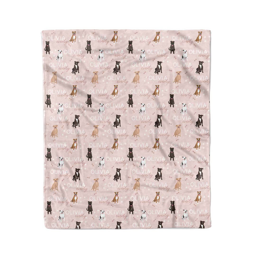 Personalized Kids Blanket | Pit Bull - Image 2