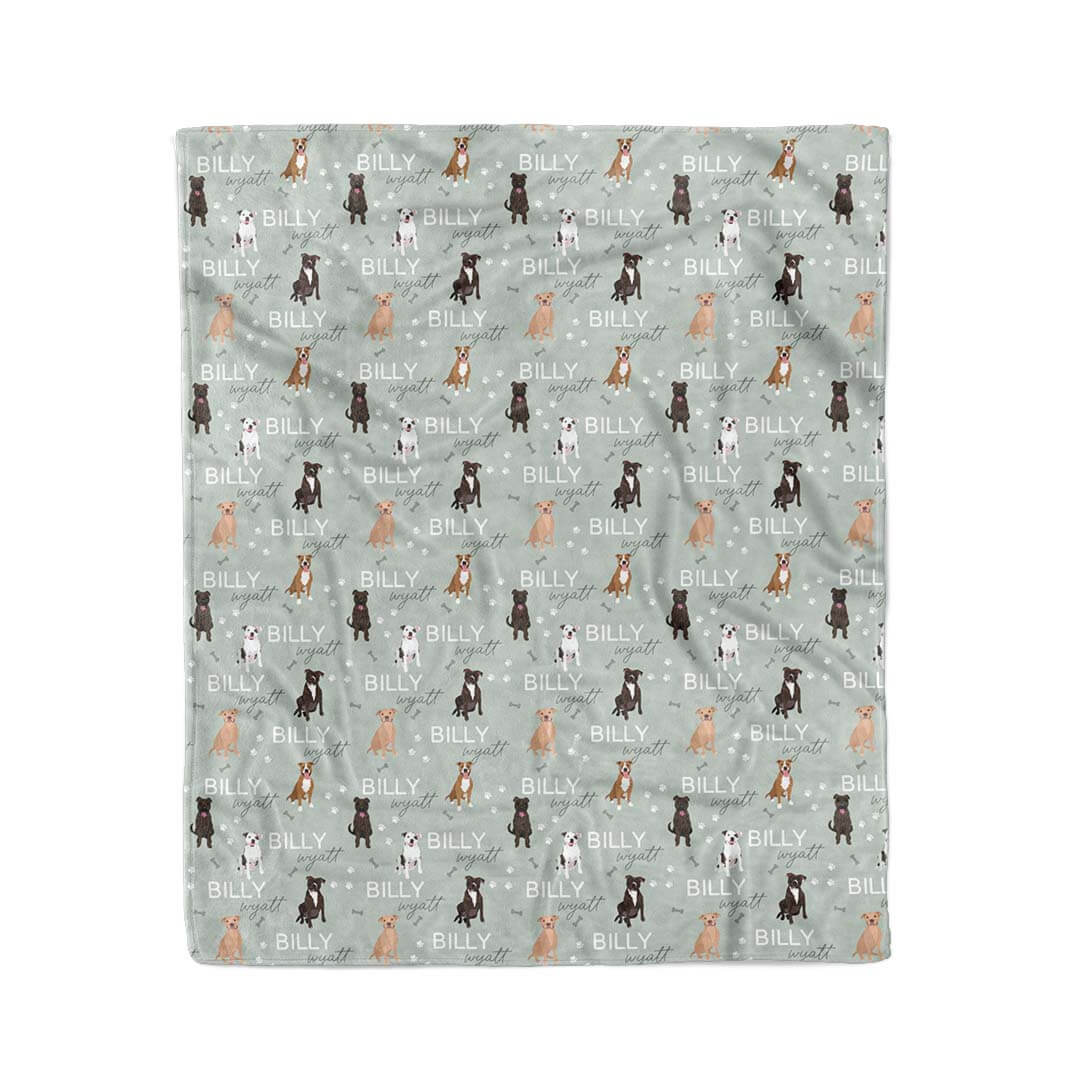 Personalized Kids Blanket | Pit Bull - Image 6