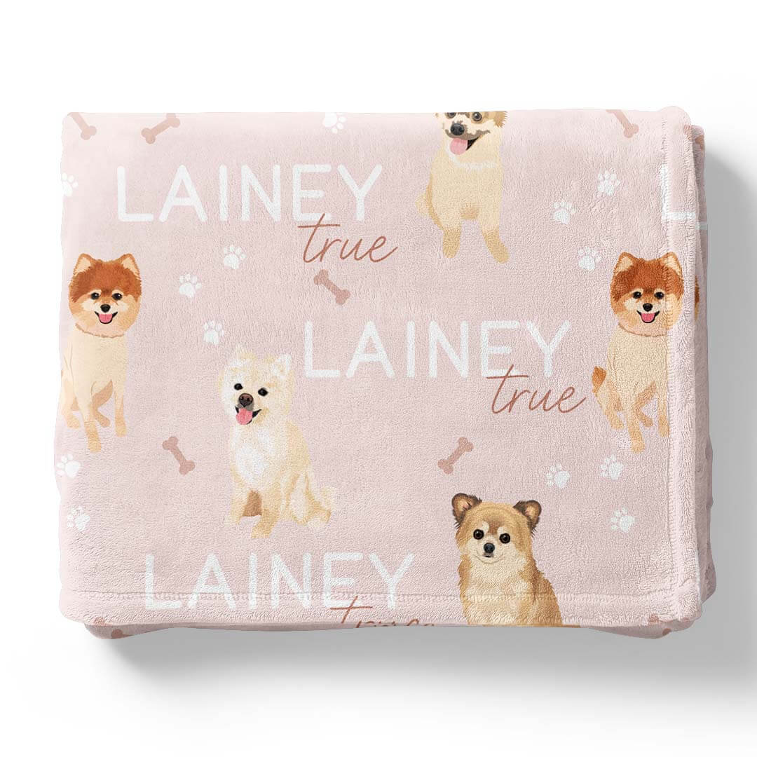 Personalized Kids Blanket | Pomeranian - Image 3
