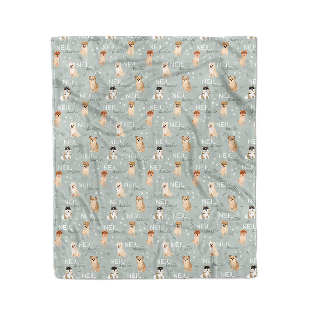 Personalized Kids Blanket | Pomeranian - Image 8