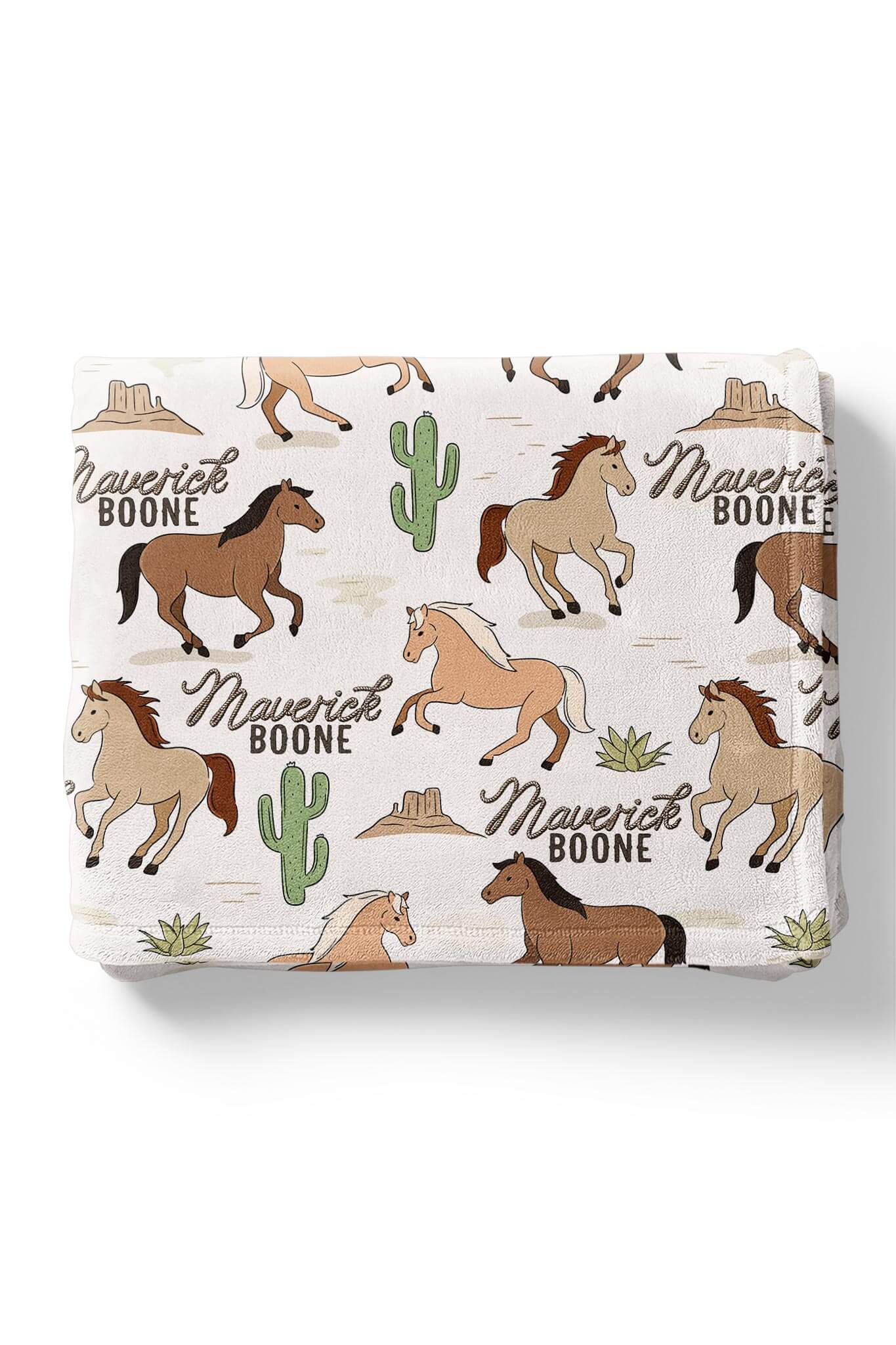 Personalized Kids Blanket | Pony Club Neutral - Image 2