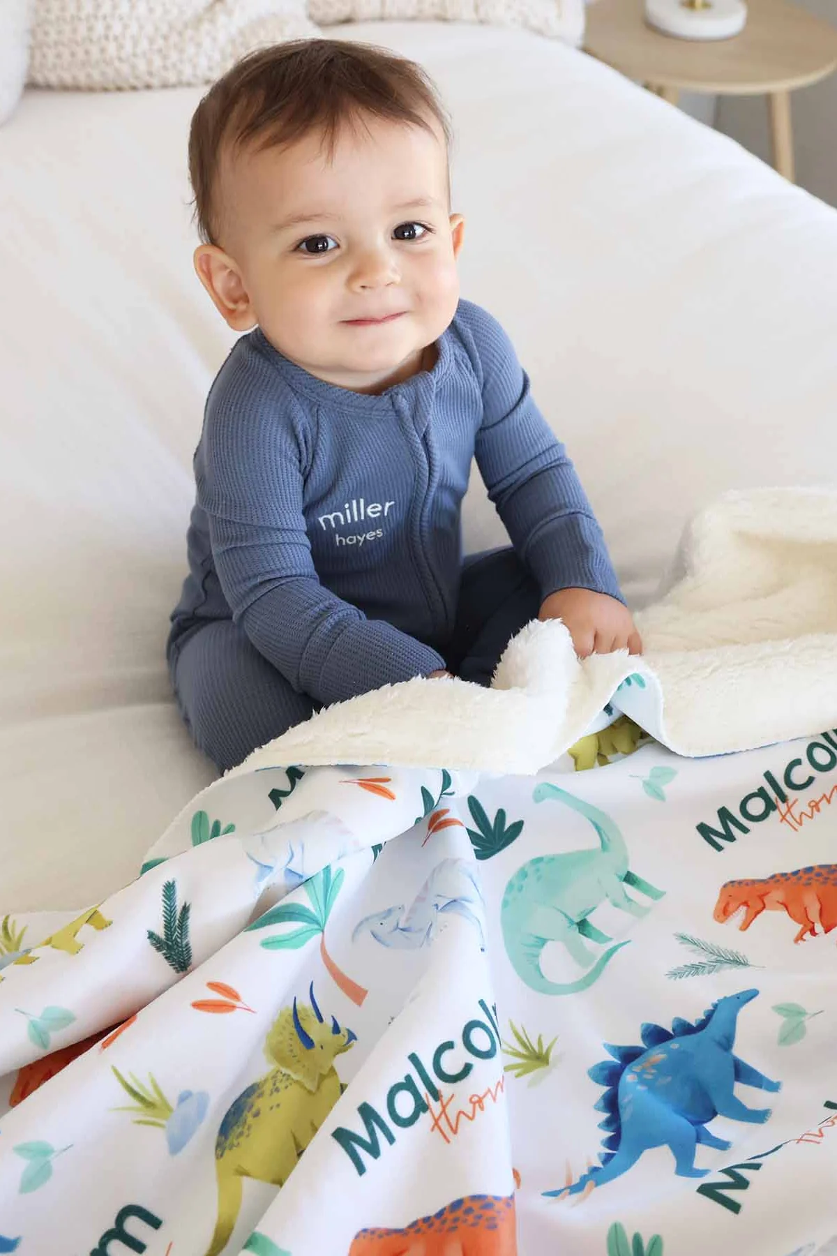 Personalized Sherpa Kids Blanket | Prehistoric World - Image 5