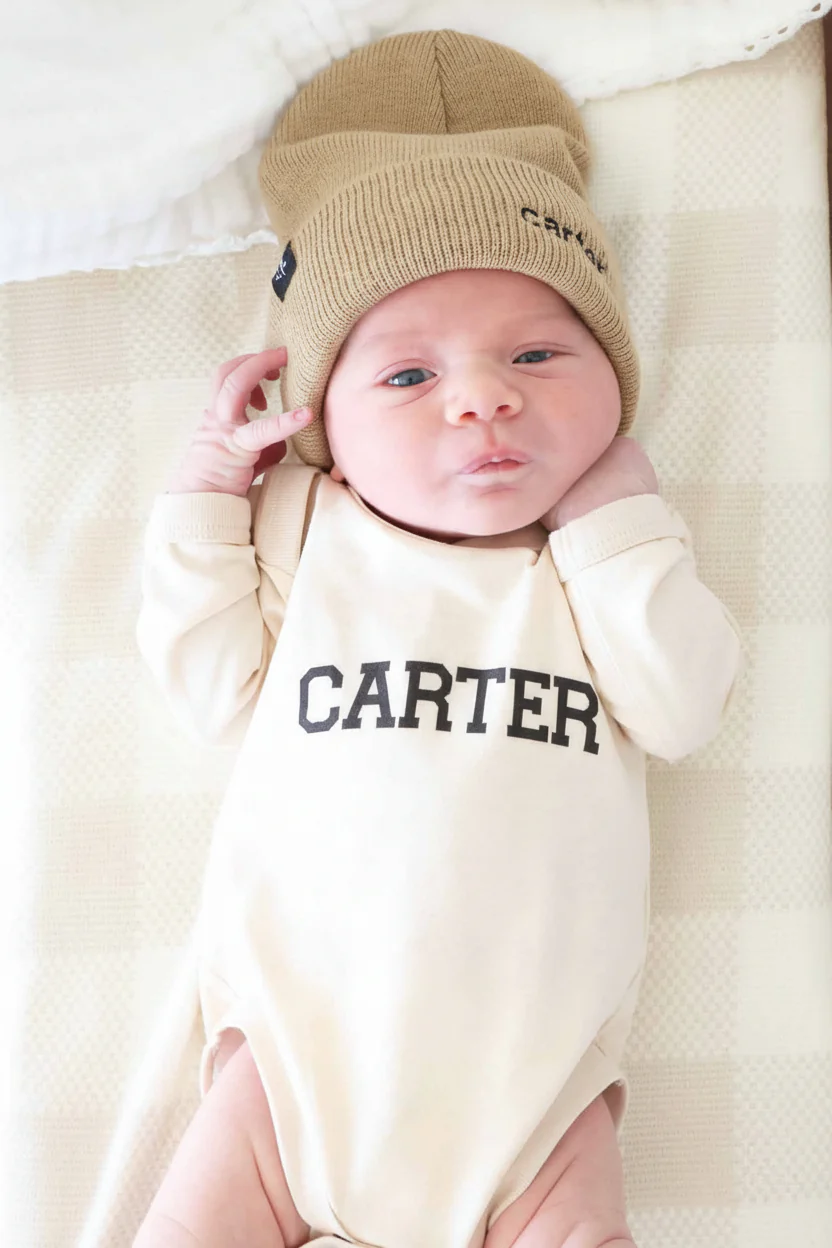 Embroidered Knit Baby Beanie - Image 10