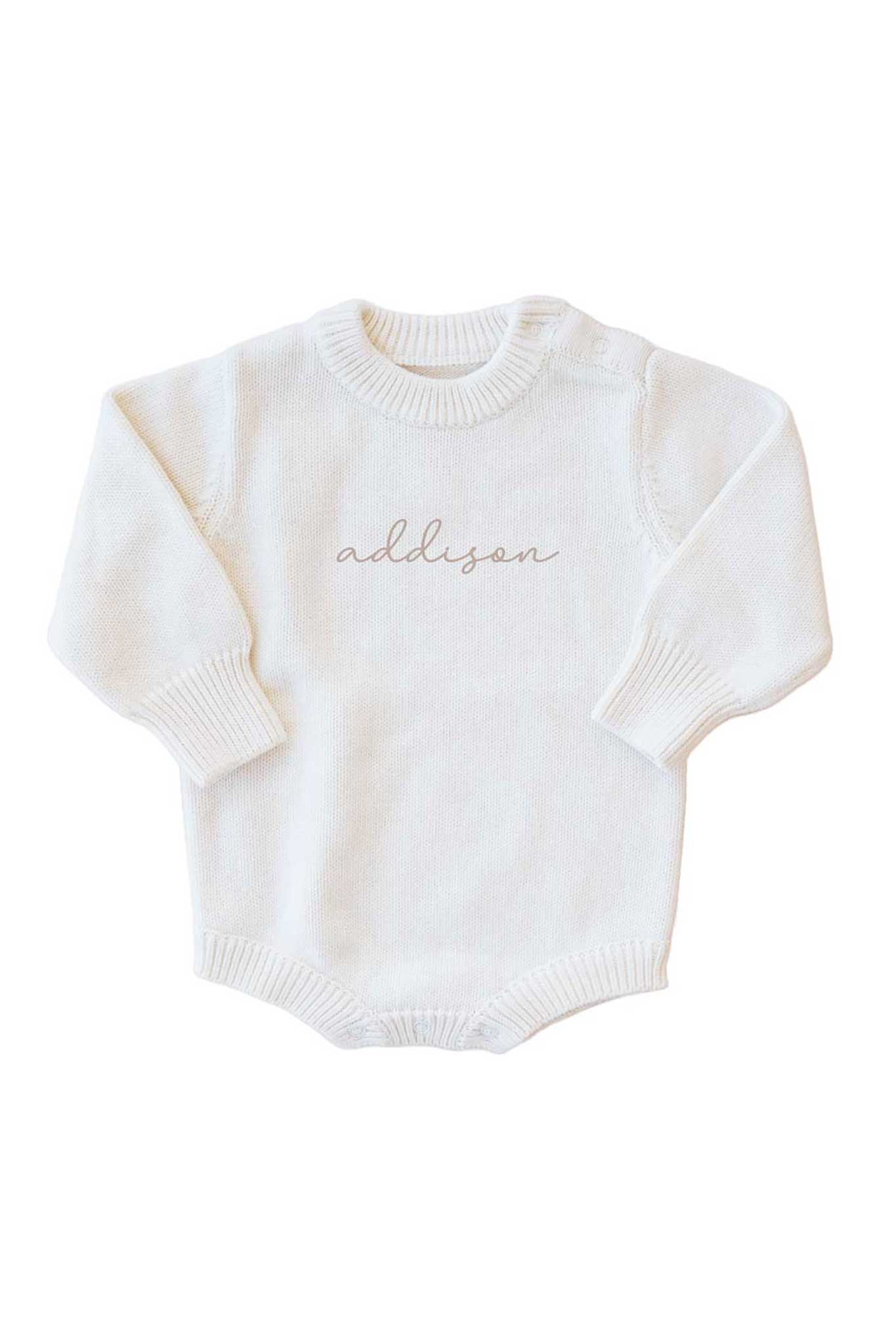Personalized Printed Knit Sweater Bubble | Solid - Image 13