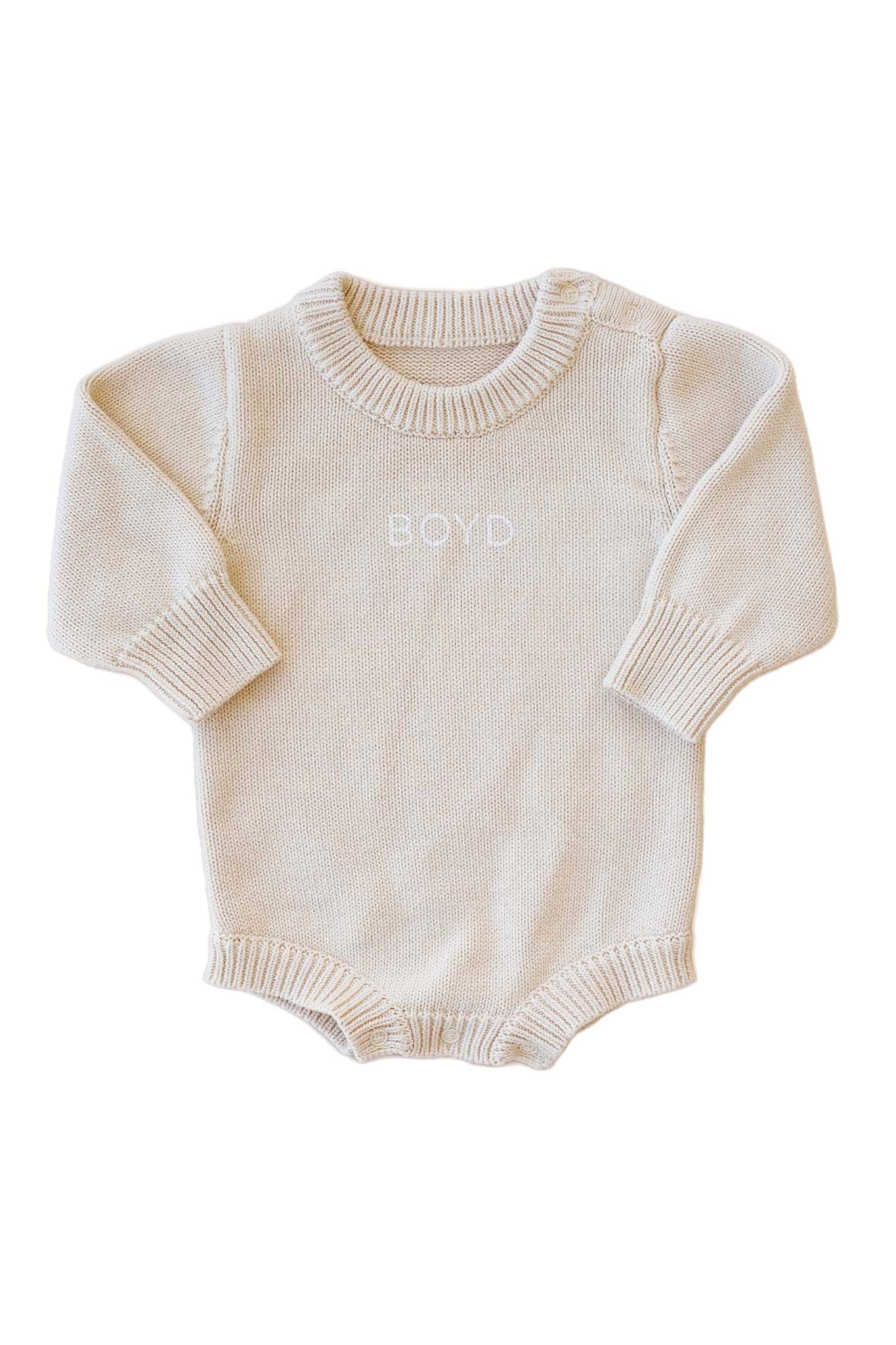 Personalized Printed Knit Sweater Bubble | Solid - Image 14