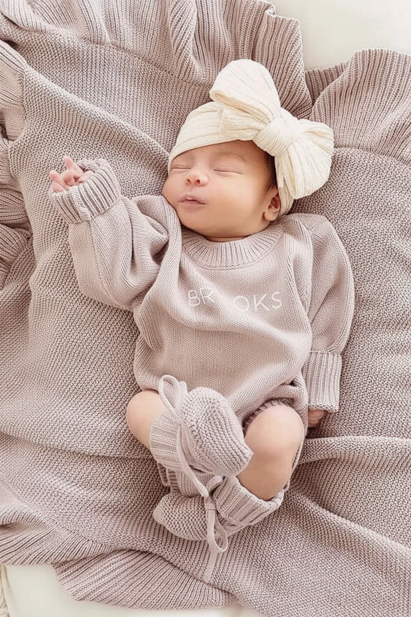 Personalized Printed Knit Sweater Bubble | Solid - Image 9