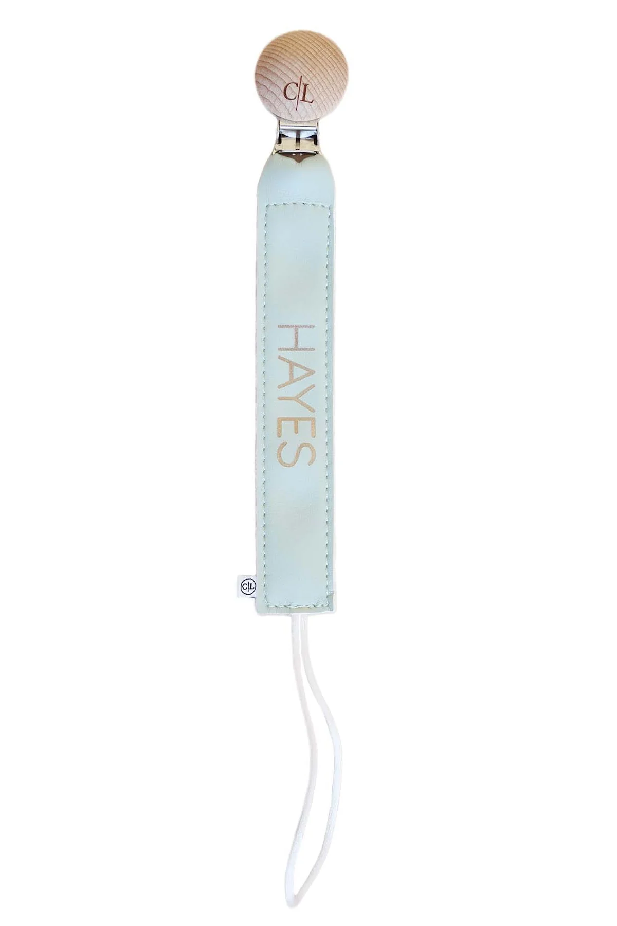 Personalized Leather Pacifier Clip | All Colors - Image 12
