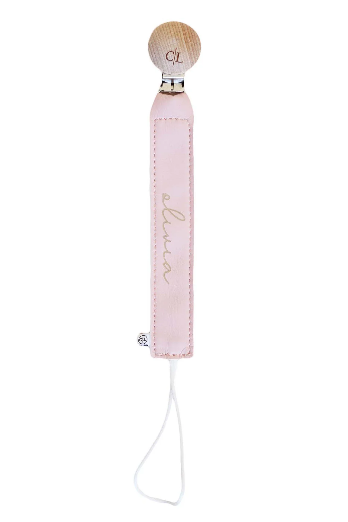 Personalized Leather Pacifier Clip | All Colors - Image 13