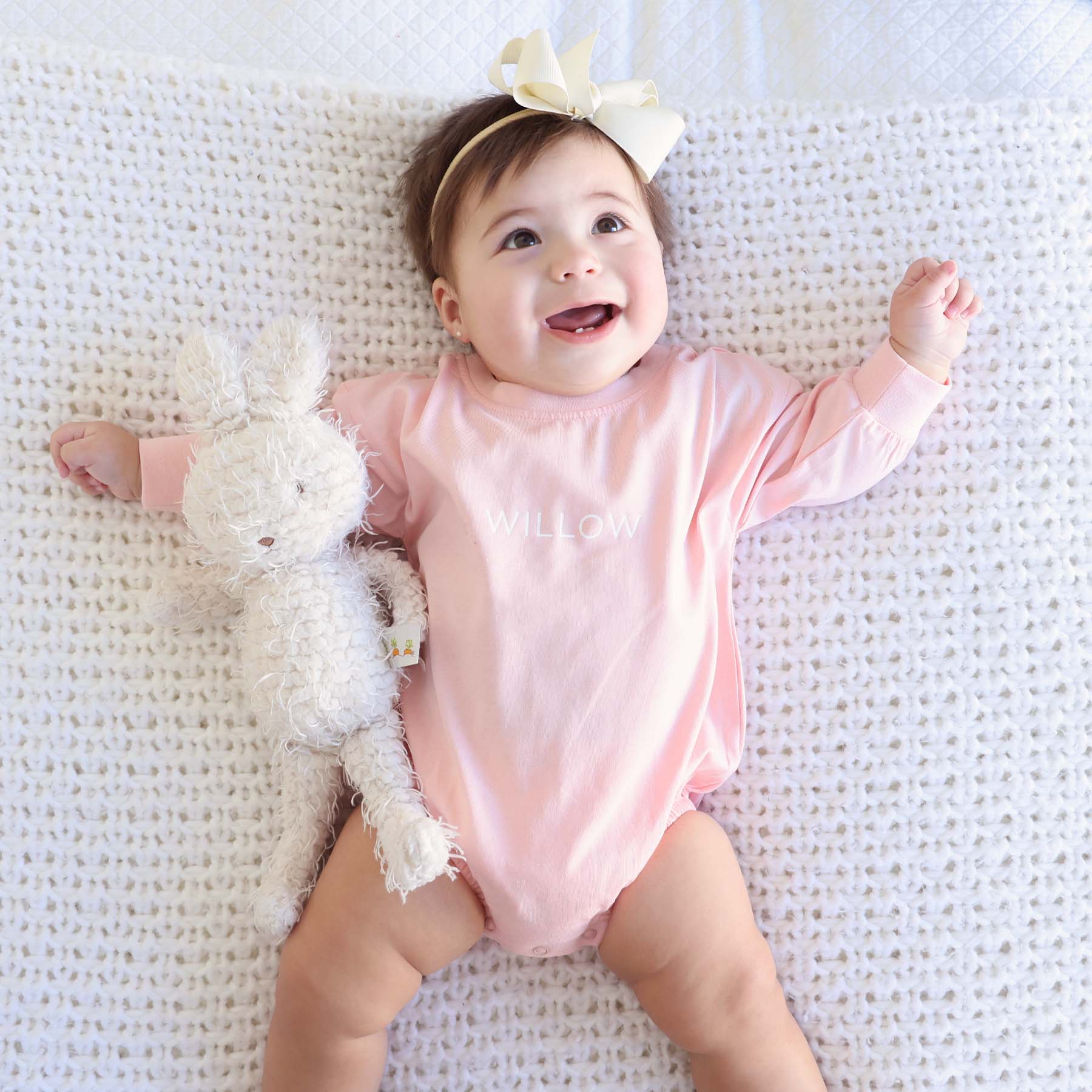Personalized Long Sleeve Bubble Romper | Spring - Image 12