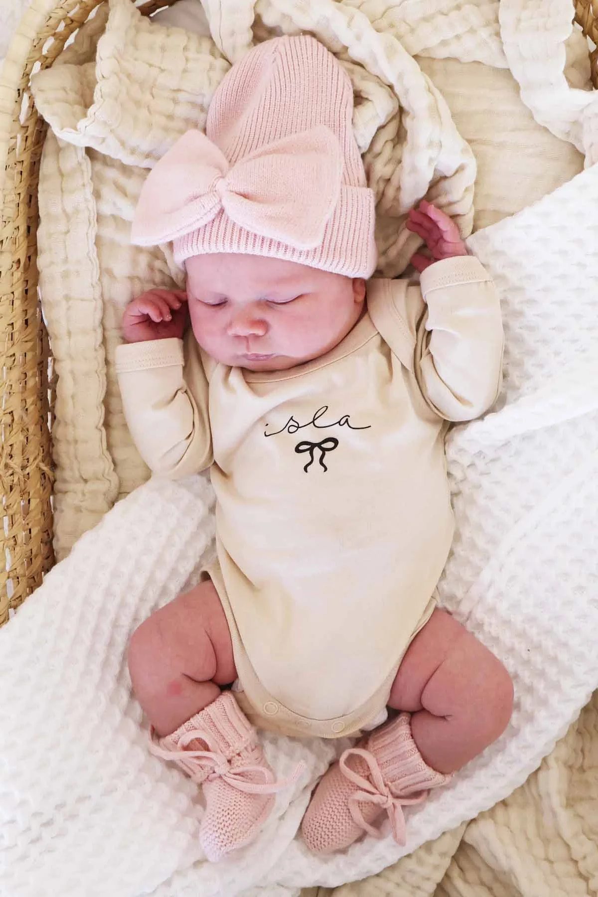 Personalized Long Sleeve Graphic Bodysuits | Natural - Image 3
