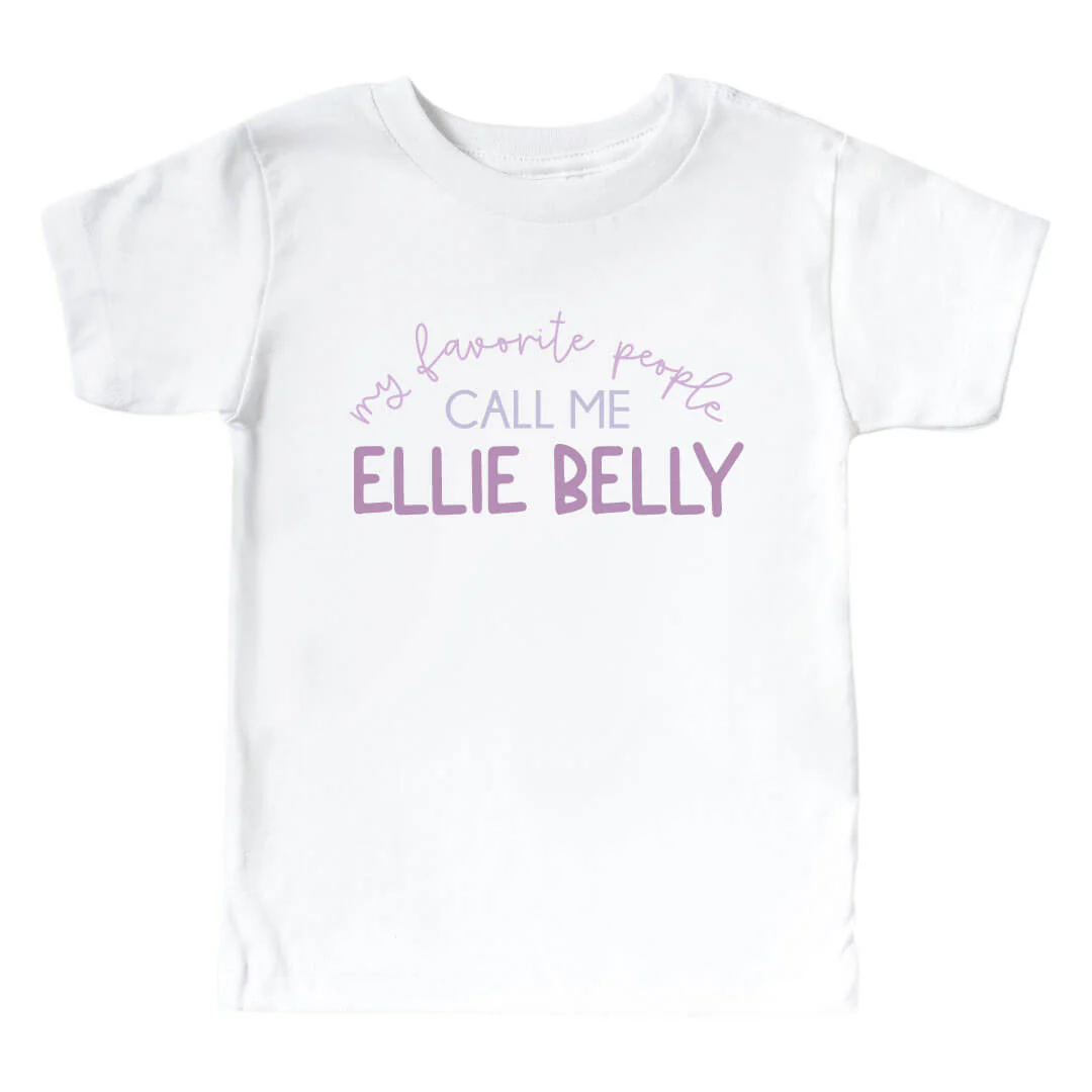 Personalized My Favorite People Kids Graphic Tee | White