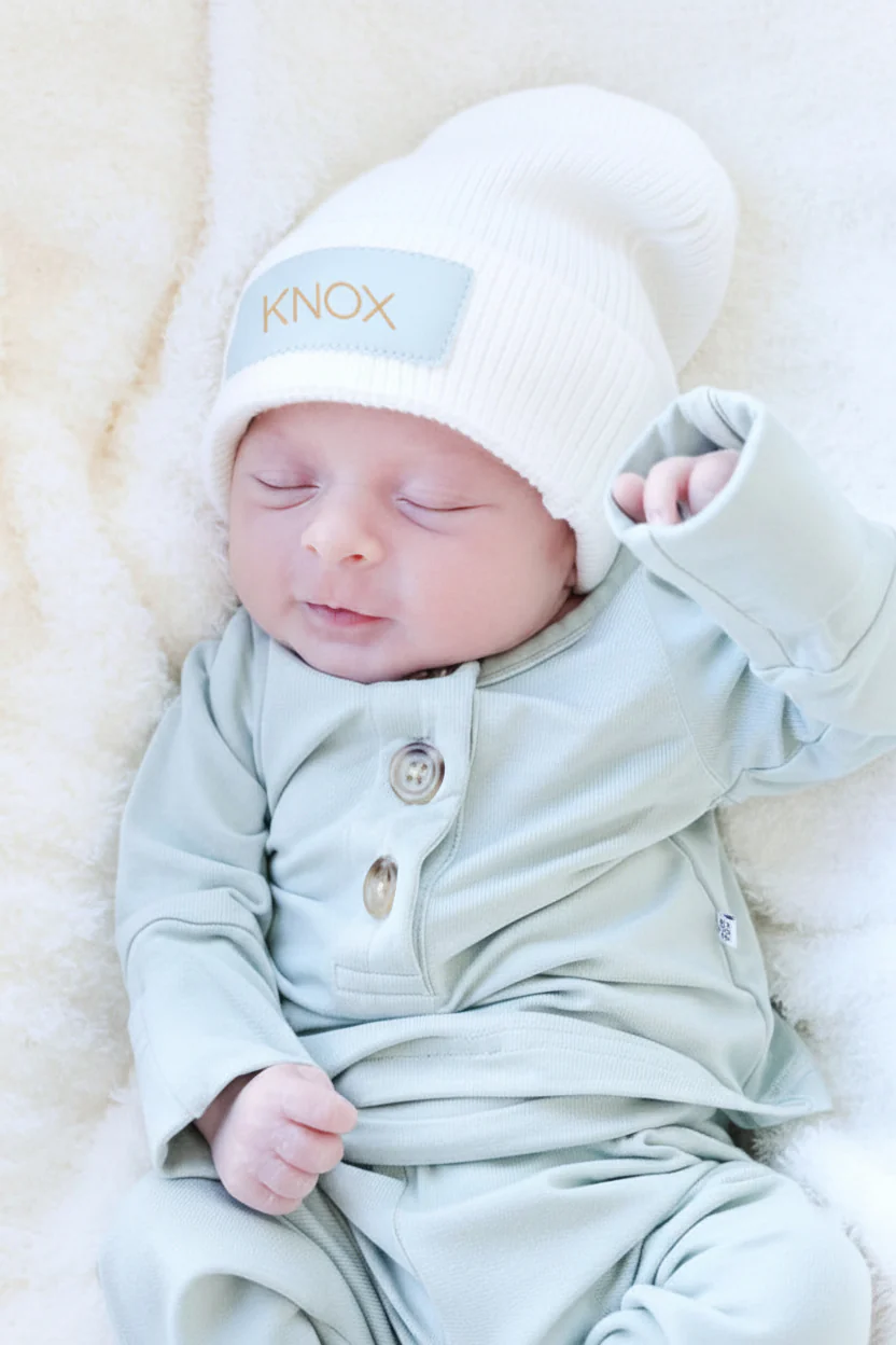 Personalized Leather Patch Beanie | All Colors - Image 6