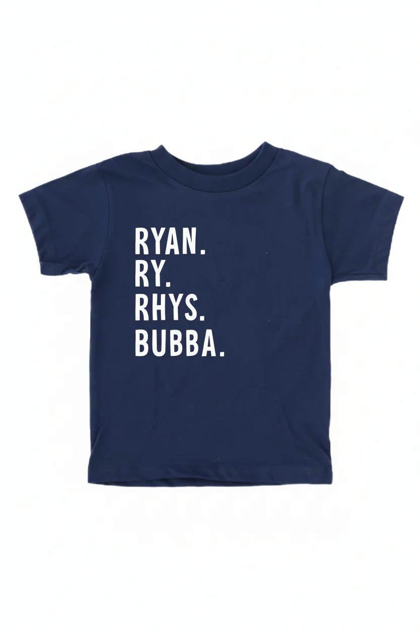 Personalized Nickname Color Block Kids Graphic Tees - Image 11