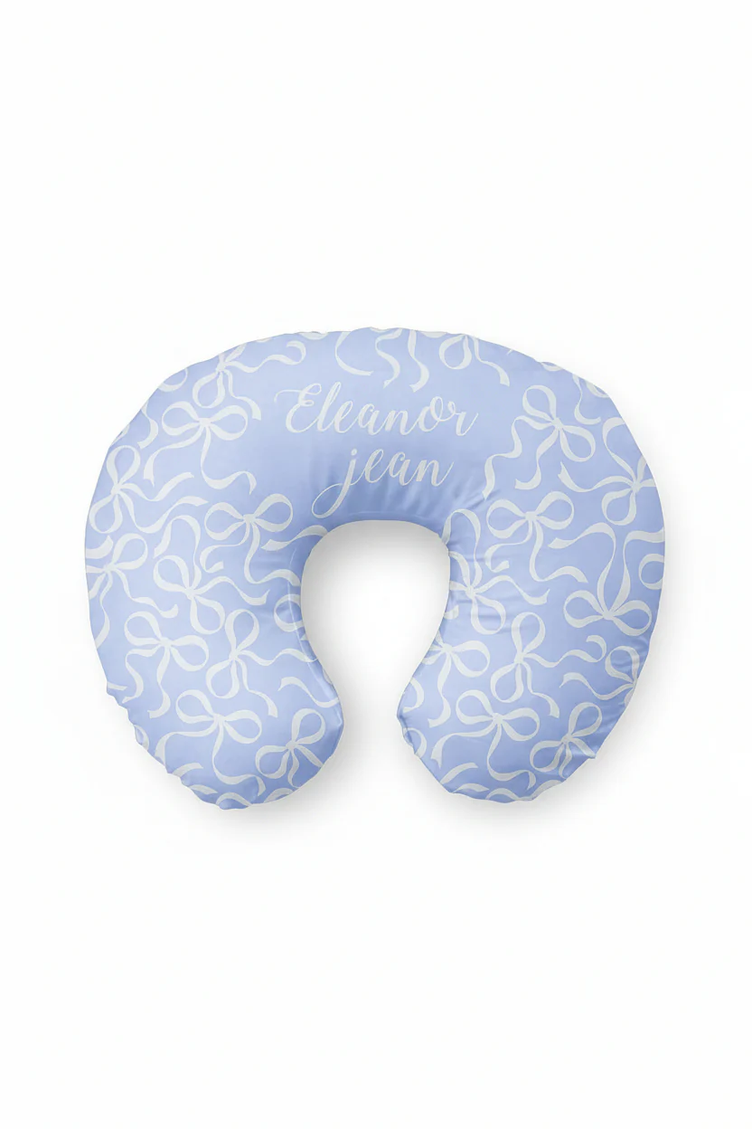 Personalized Nursing Pillow Covers | Blue-tiful Bows