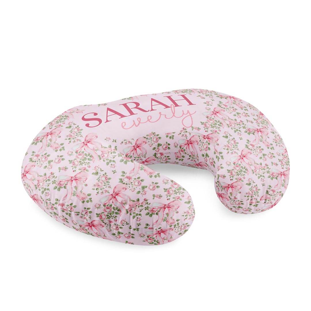 Personalized Nursing Pillow Covers | Bows in Bloom - Image 2