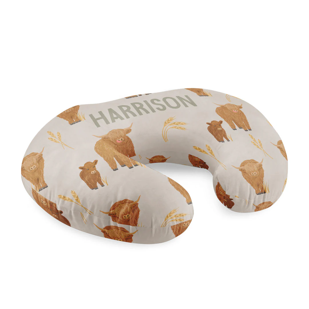 Personalized Nursing Pillow Covers | Happy Highland Cows - Image 2