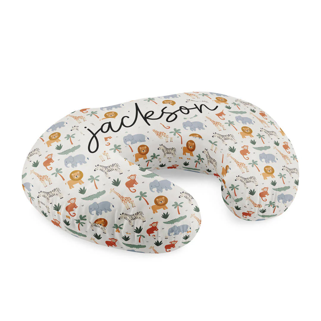 Personalized Nursing Pillow Covers | Safari Snuggles - Image 2