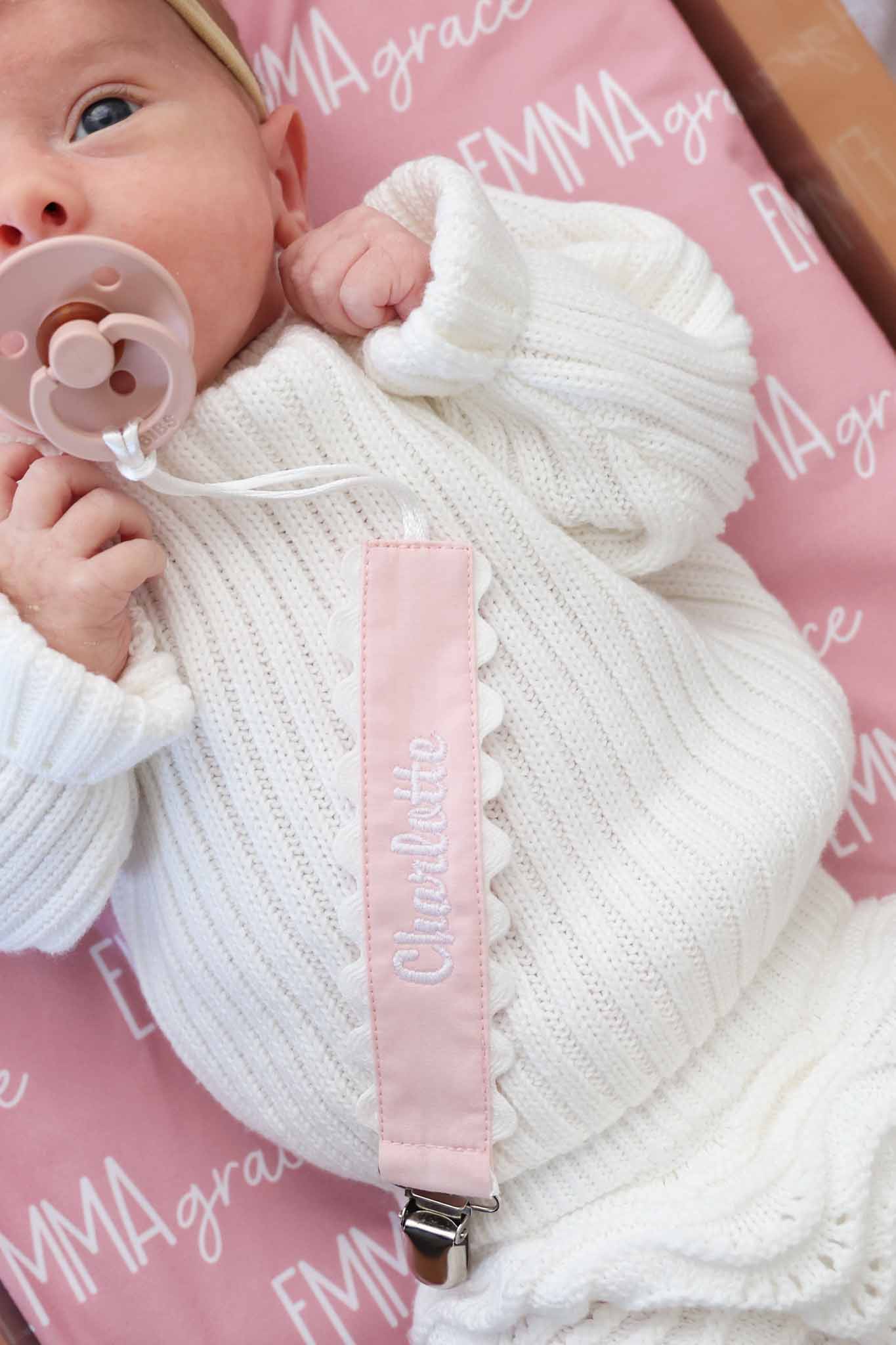 Personalized Ric Rac Pacifier Clip - Image 2