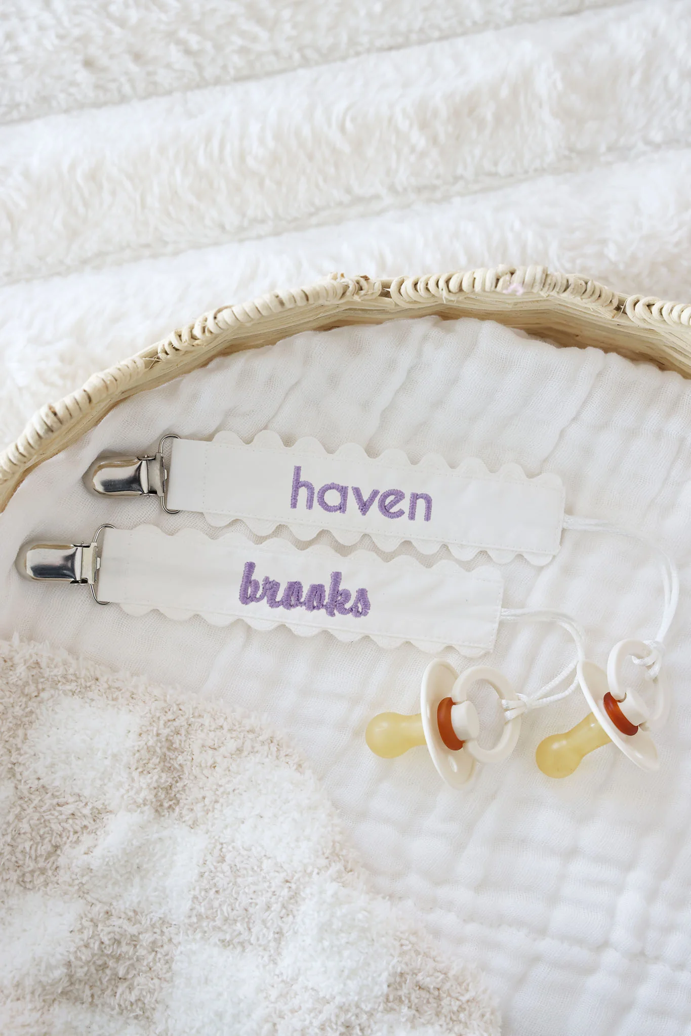 Personalized Ric Rac Pacifier Clip - Image 6