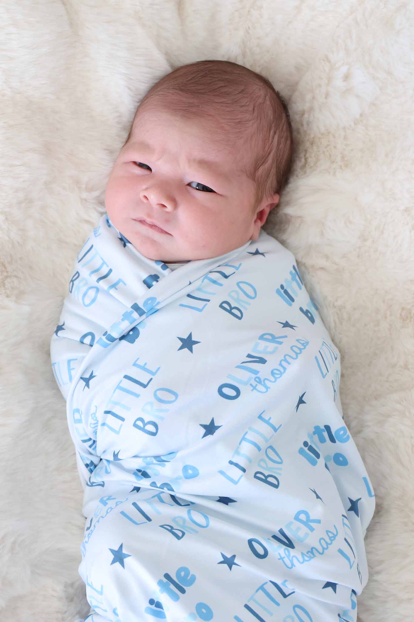 Personalized Swaddle Blanket | Little Bro - Image 3