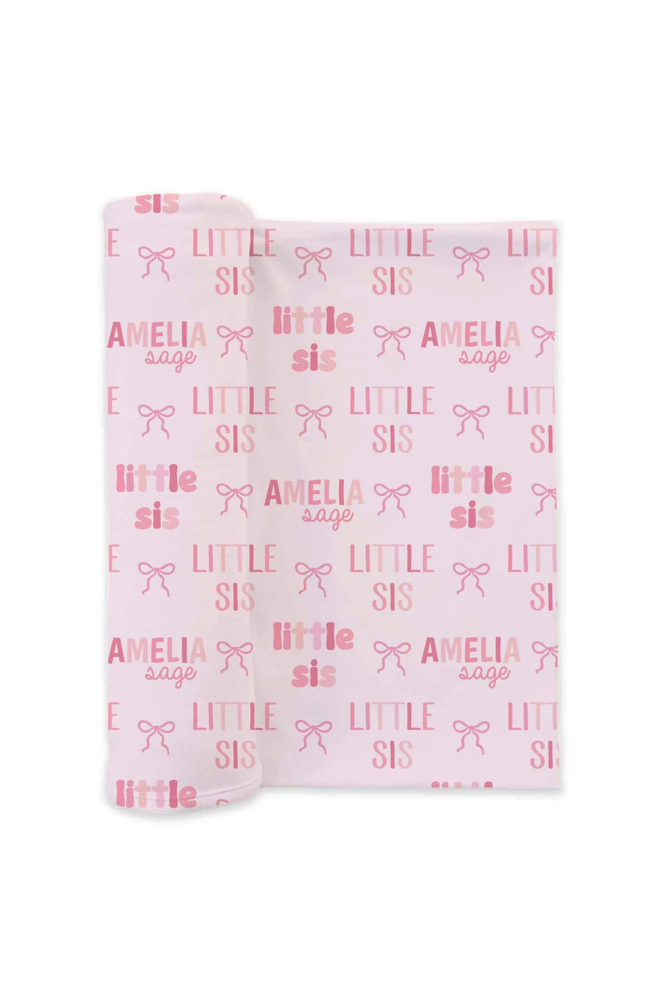 Personalized Swaddle Blanket | Little Sis - Image 2