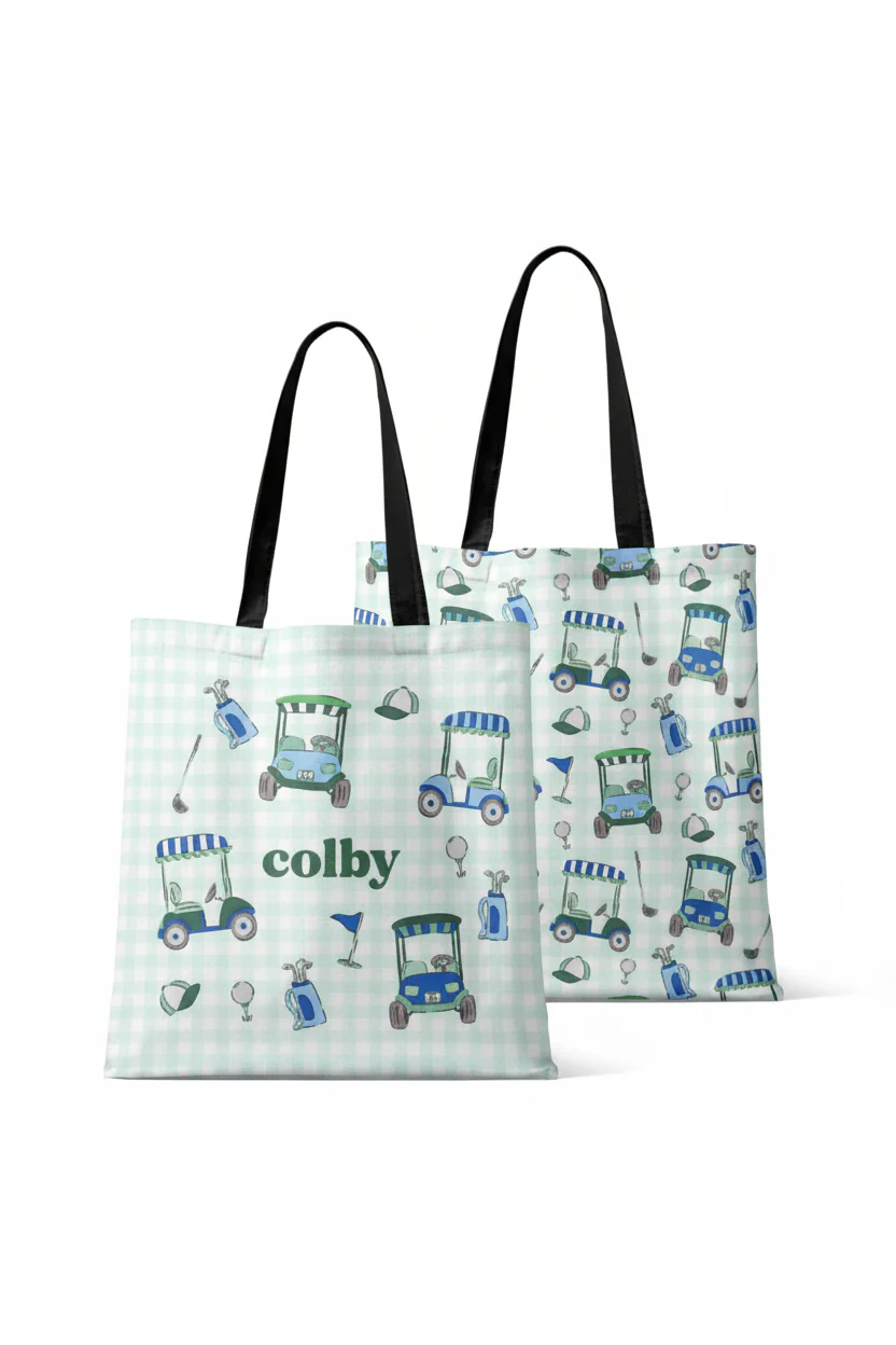 Personalized Tote Bags | Birdie Babes Green