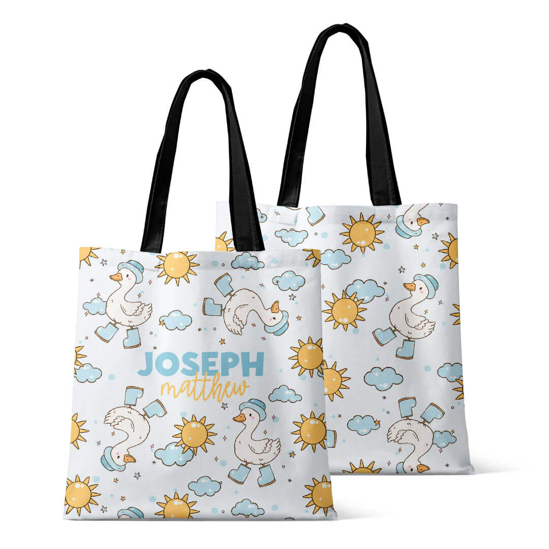 Personalized Tote Bags | Silly Goose Blue