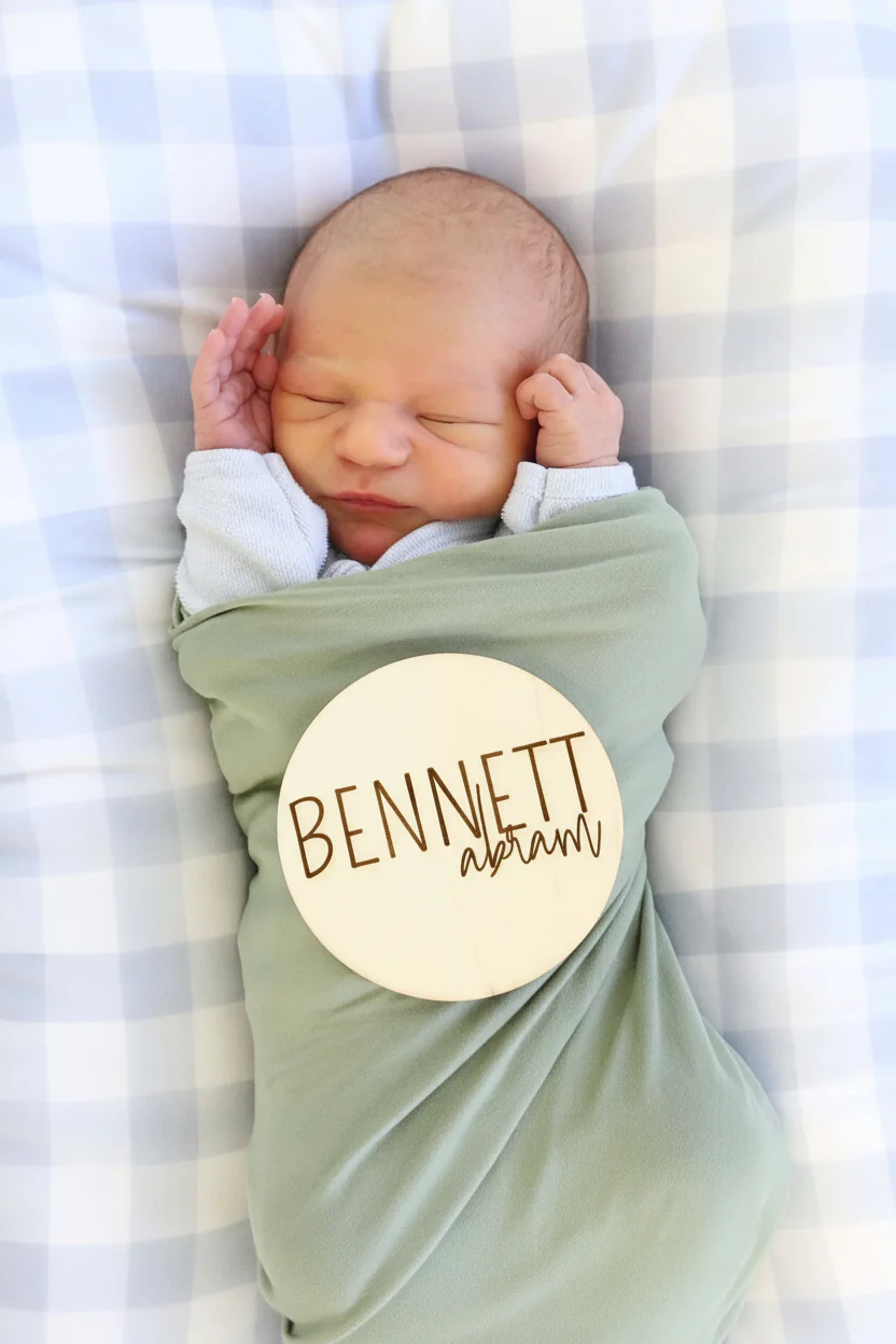 Personalized Wood Announcement | Block - Image 3
