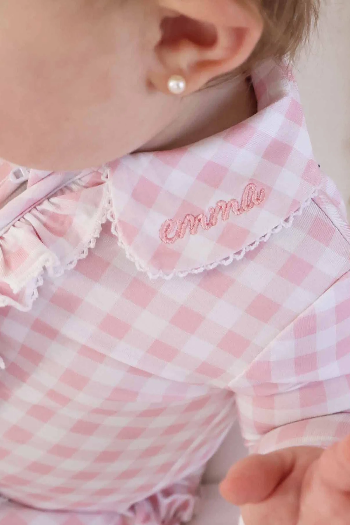 Peter Pan Collar Ruffle Zipper Footie - Image 14