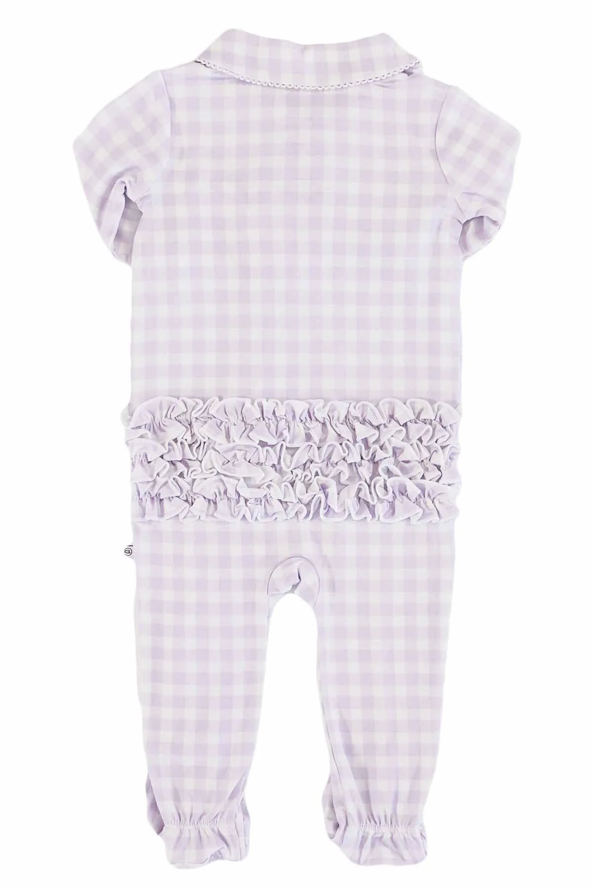 Peter Pan Collar Ruffle Zipper Footie - Image 9