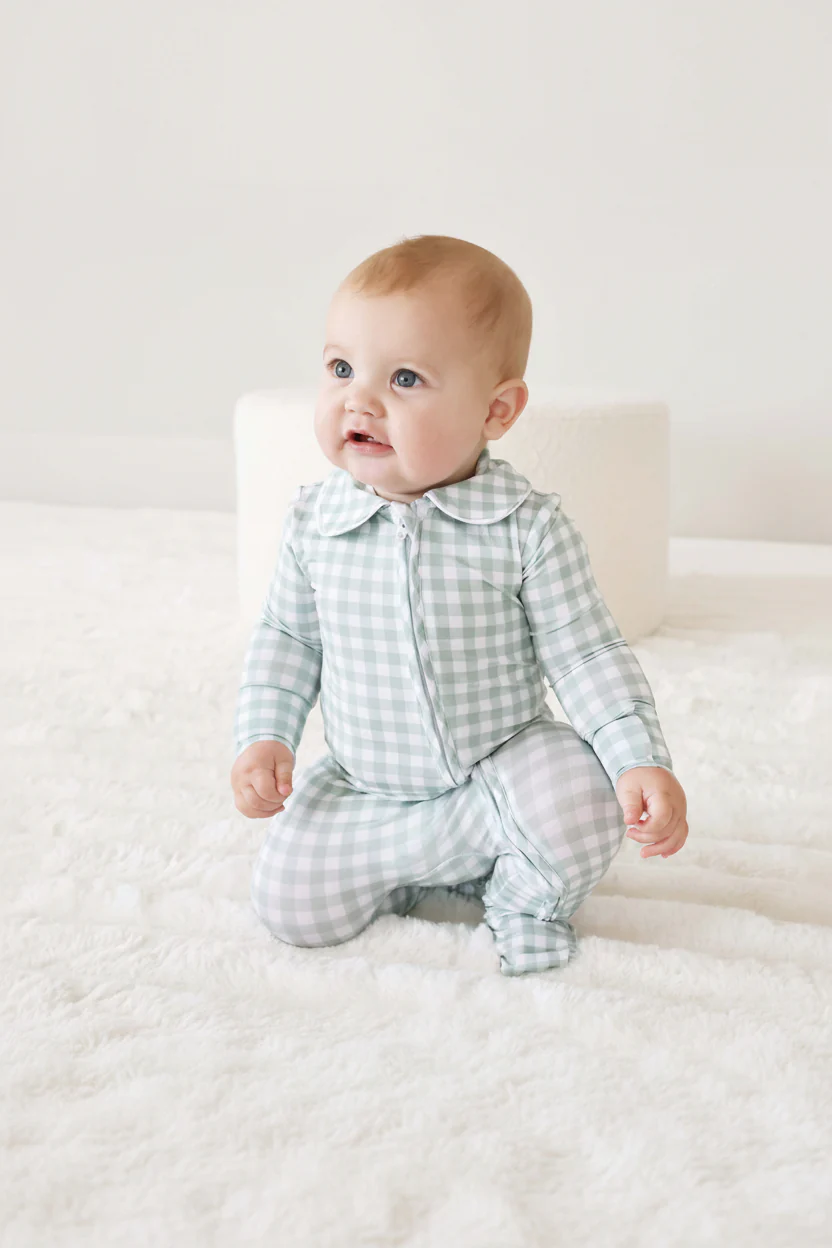 Peter Pan Collar Zipper Footie - Image 14