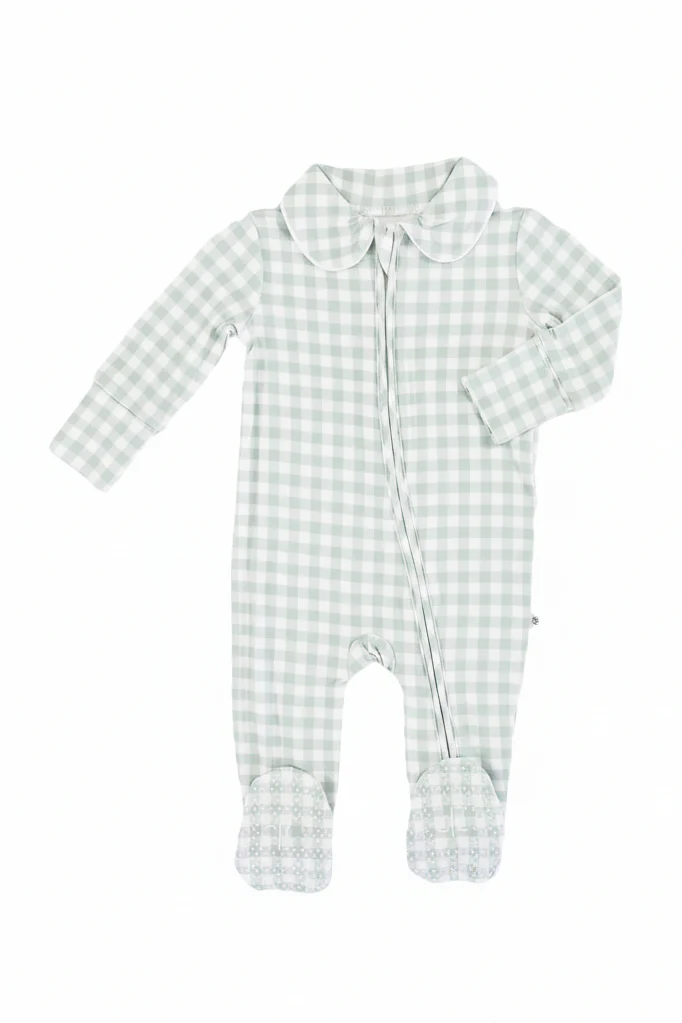 Peter Pan Collar Zipper Footie - Image 24