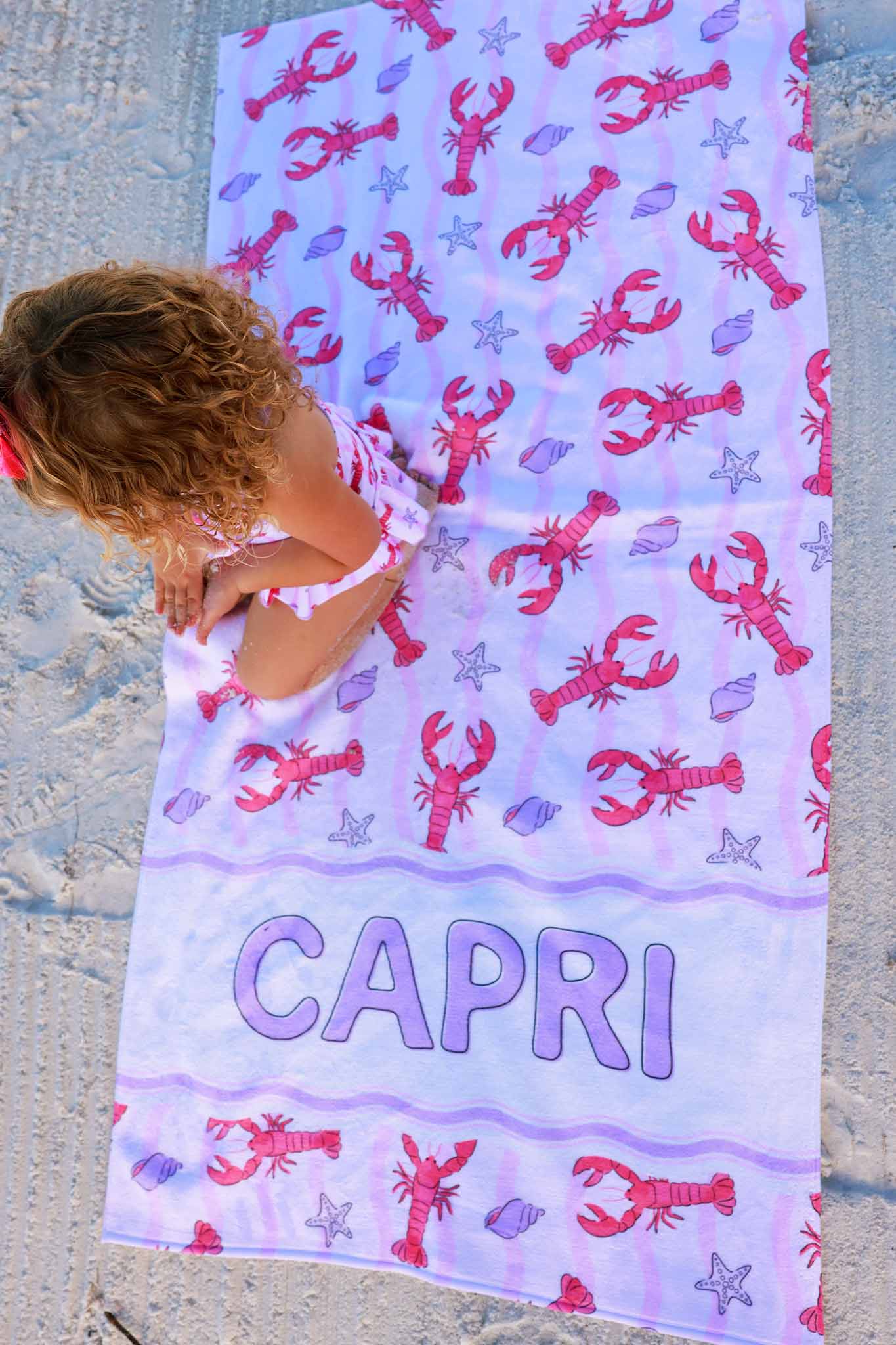 Pinch Me Personalized Kids Beach Towel | Pink - Image 4