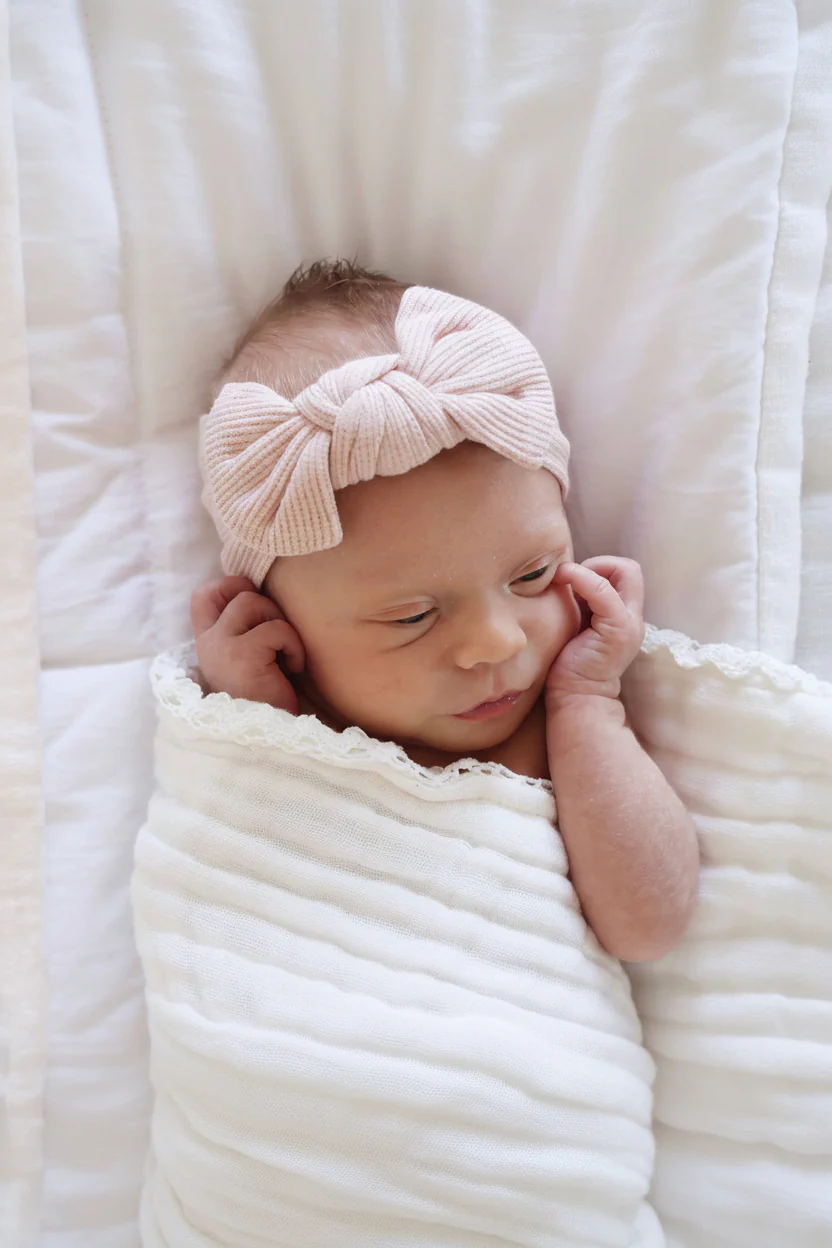 Bamboo Waffle Knit Large Bow Headwraps - Image 29