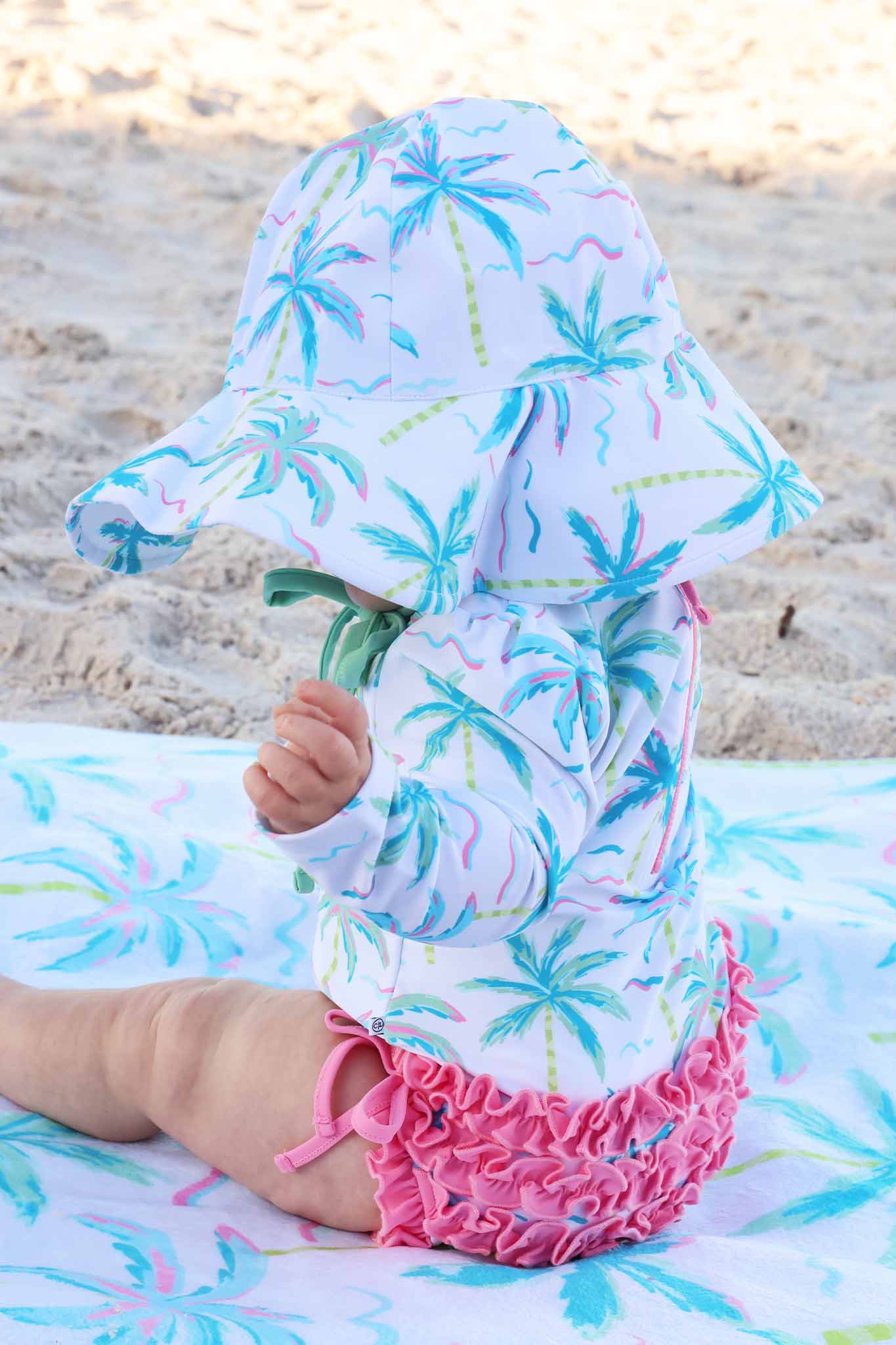 Printed Sun Hat | Blue Lagoon - Image 6
