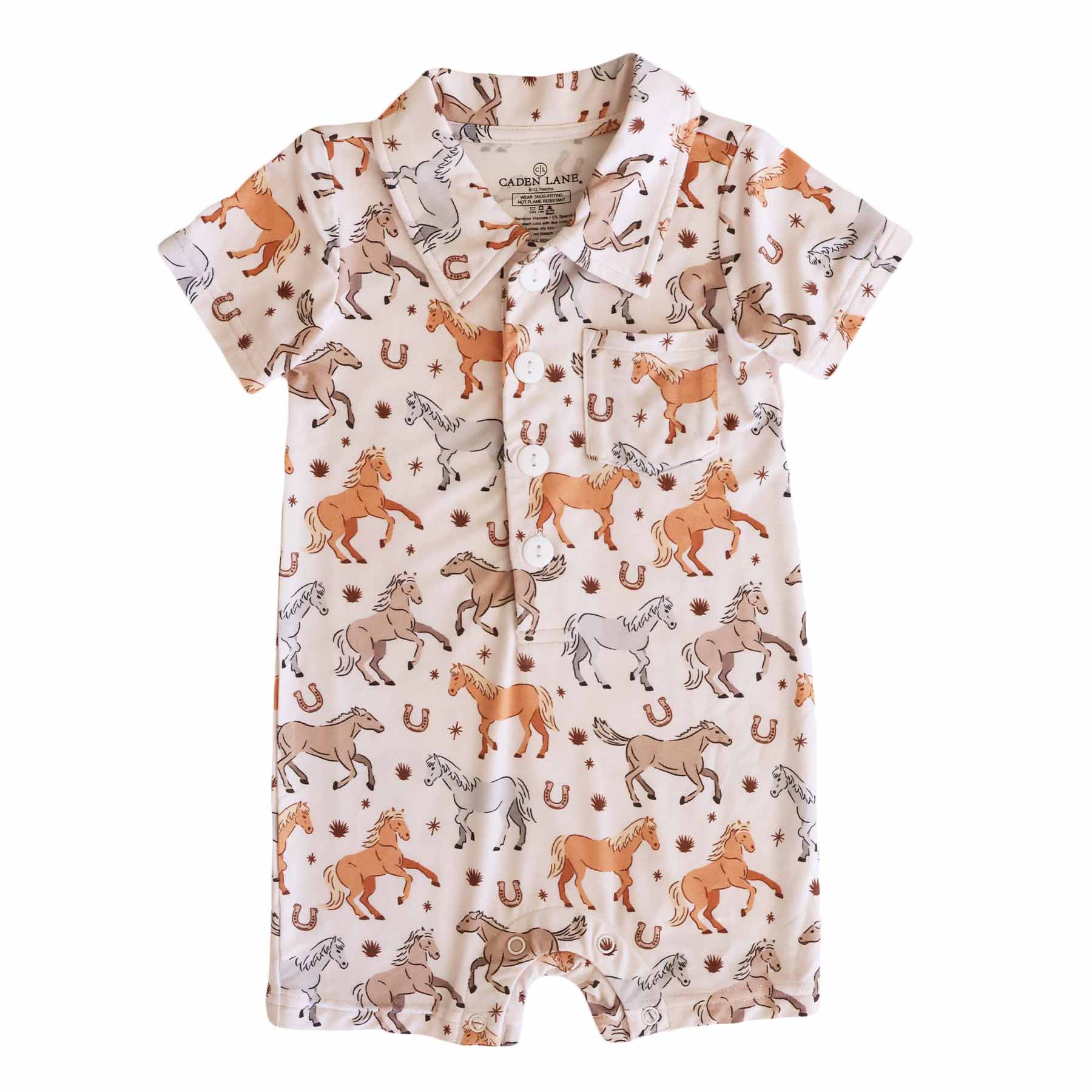 P's Ponies Button Romper - Image 3